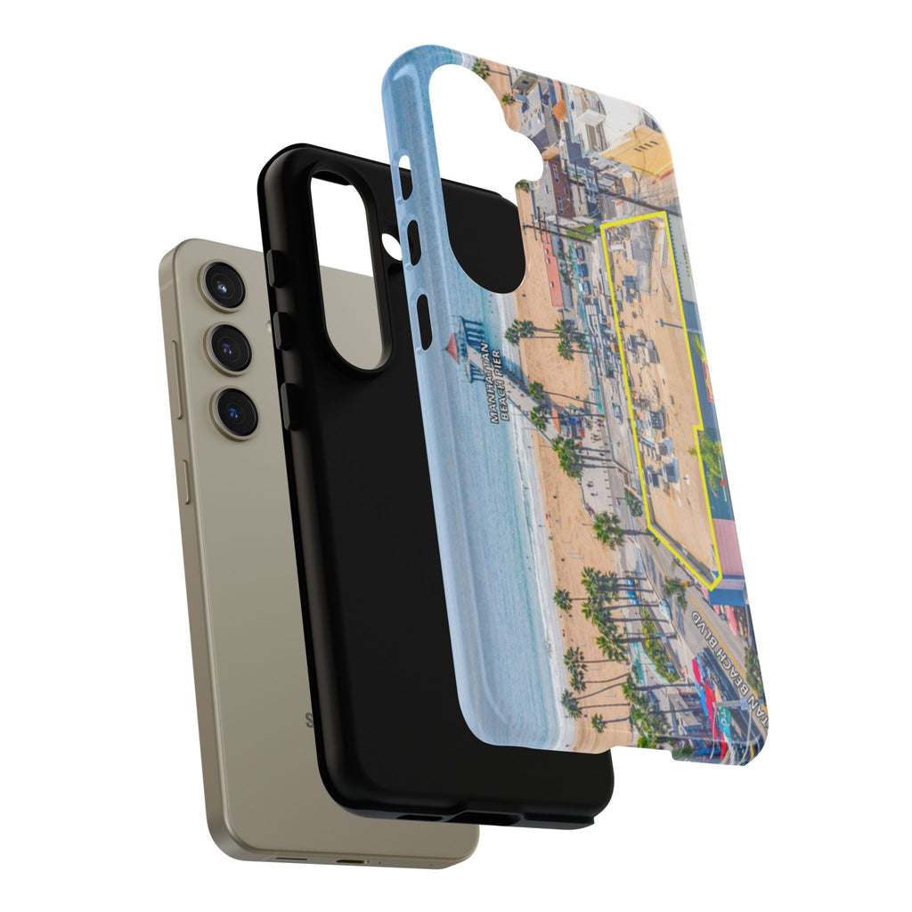 Phone Cases, Manhattan Beach California iPhone Samsung Google Tough Cases, Beach Lovers Gifts, Coastal Accessories, Ocean Phone Covers,
