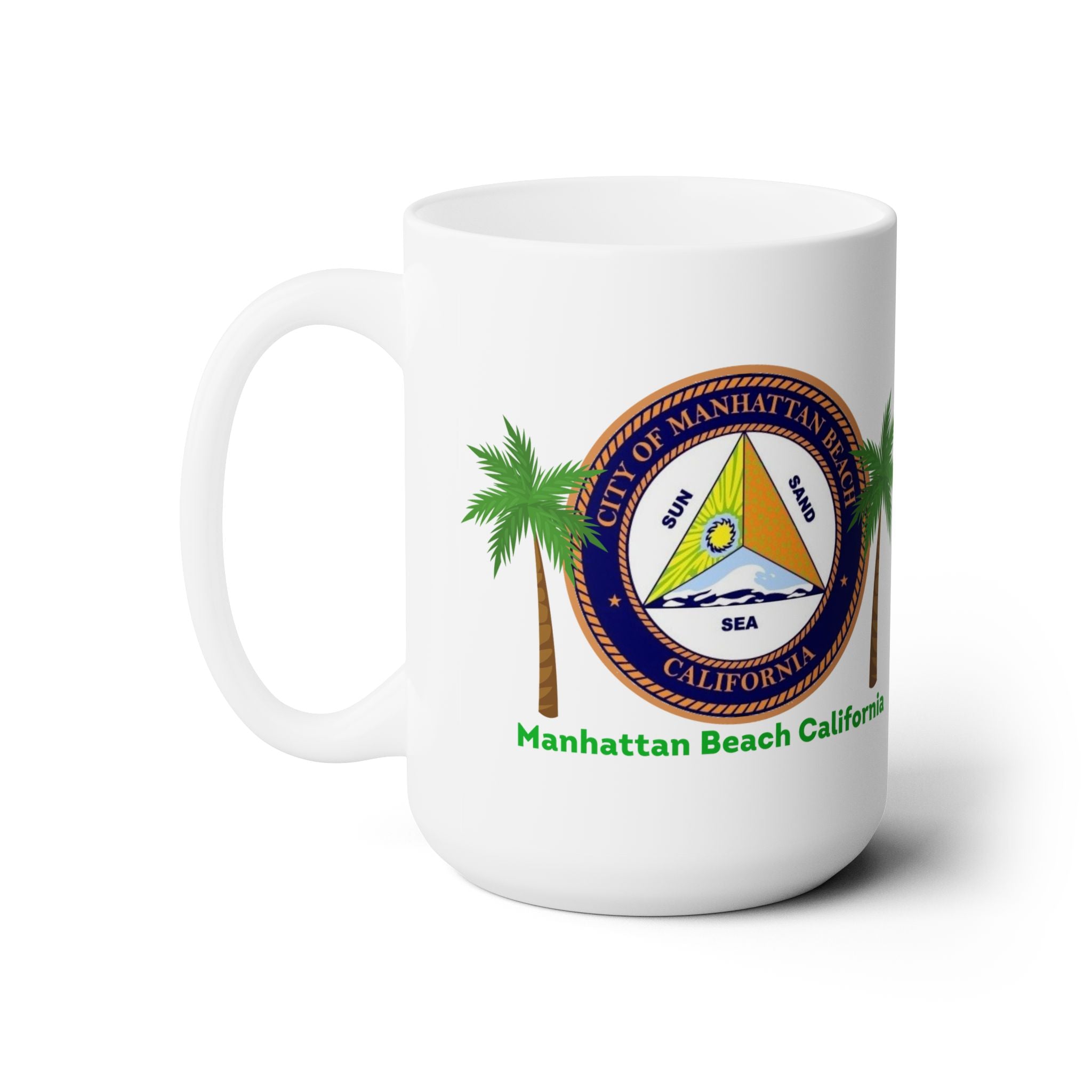 Manhattan Beach California Ceramic Mug 15oz