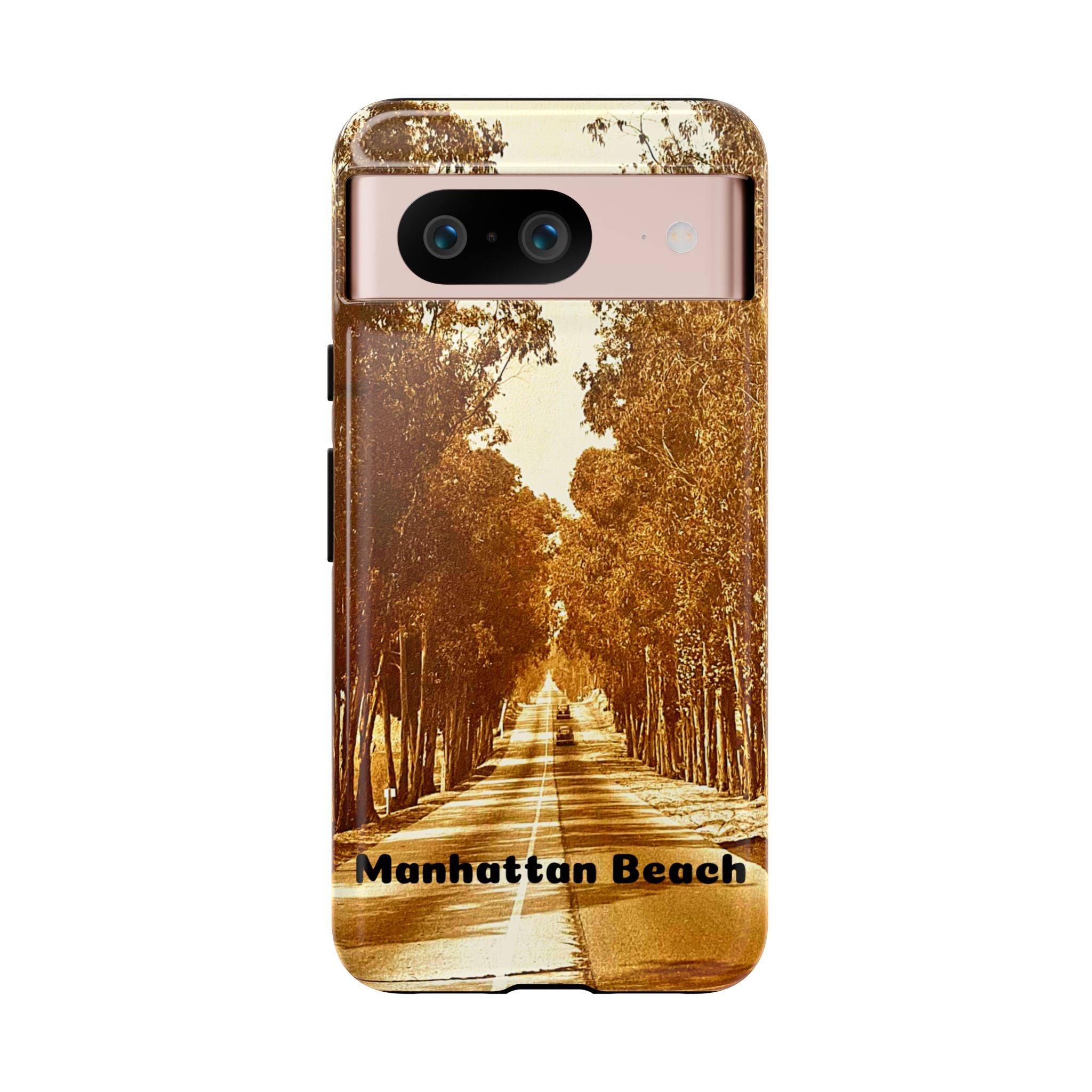 Phone Cases Manhattan Beach Rosecrans Ave Early 60's Tough Cases 90266 California, iPhone Samsung Google Pixel Protective Cover, Vintage