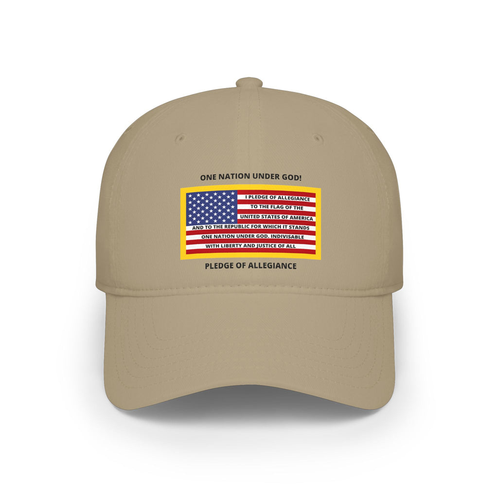 One Nation Under GOD / Pledge of Allegiance / Low Profile Baseball Cap