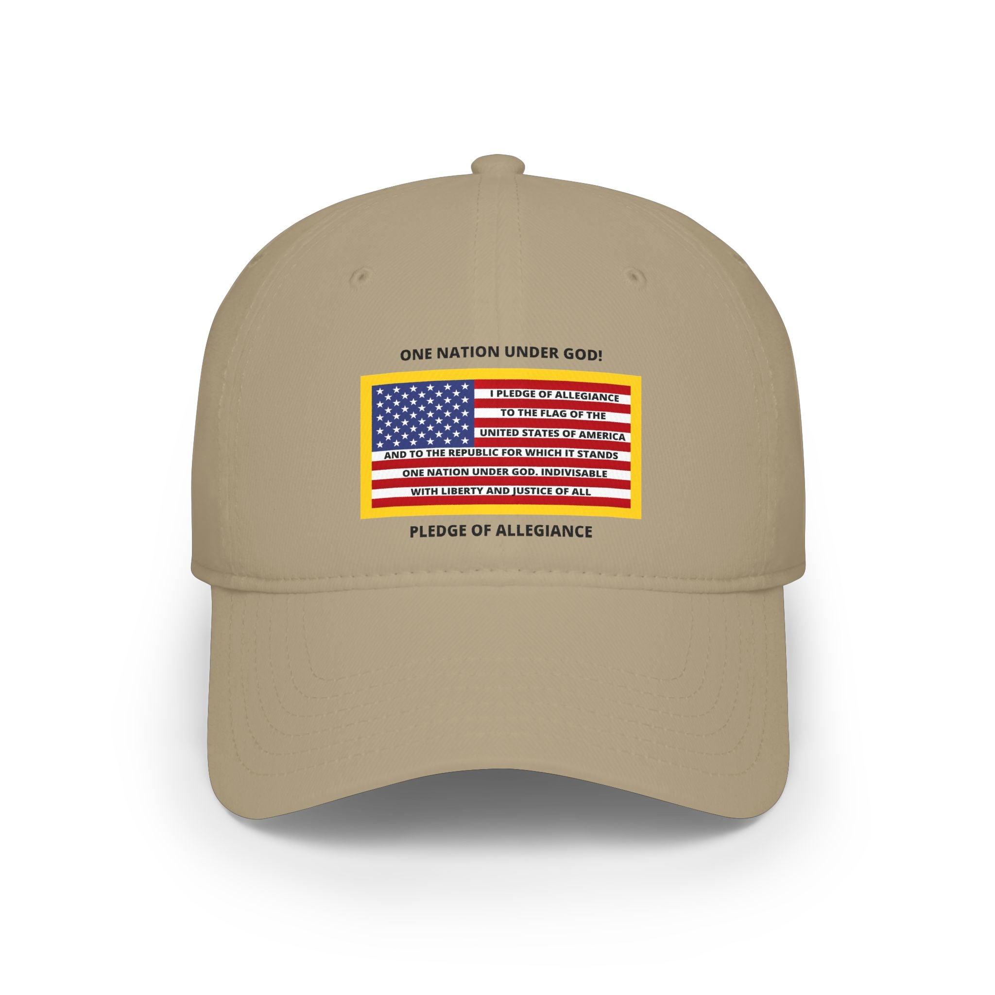 One Nation Under GOD / Pledge of Allegiance / Low Profile Baseball Cap