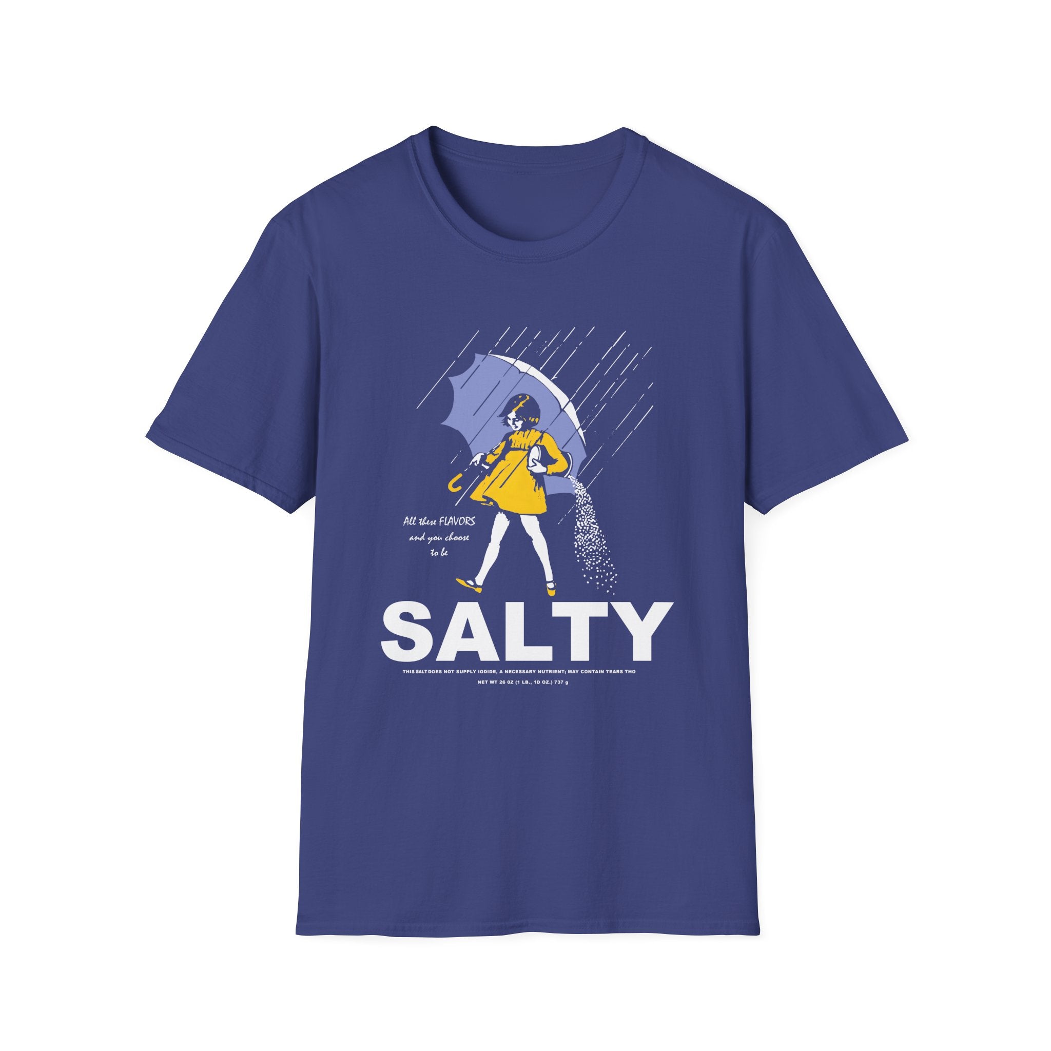 Salty Rainy Day Graphic T-Shirt — Girl with Umbrella Illustration