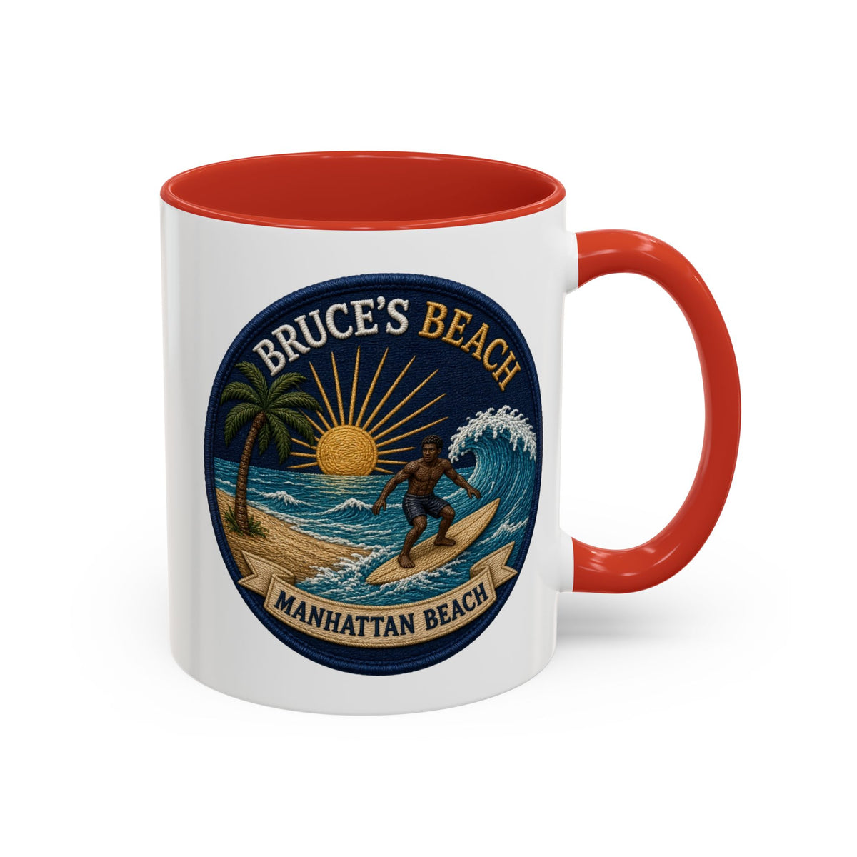 Bruce's Beach Manhattan Beach Surf Mug – Accent Coffee Cup (11/15oz)
