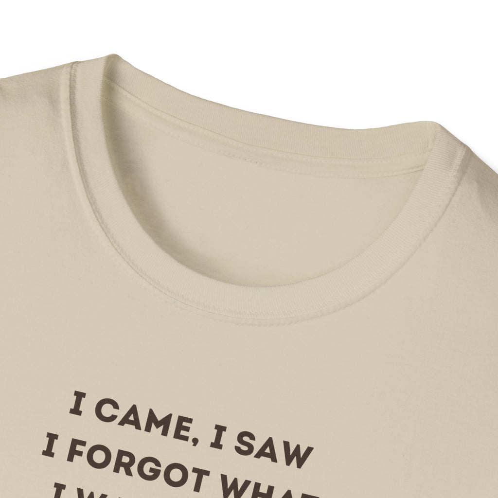 Funny Forgetful Grandpa Quote T-Shirt | Retro Grandpa I Got to Pee Illustration