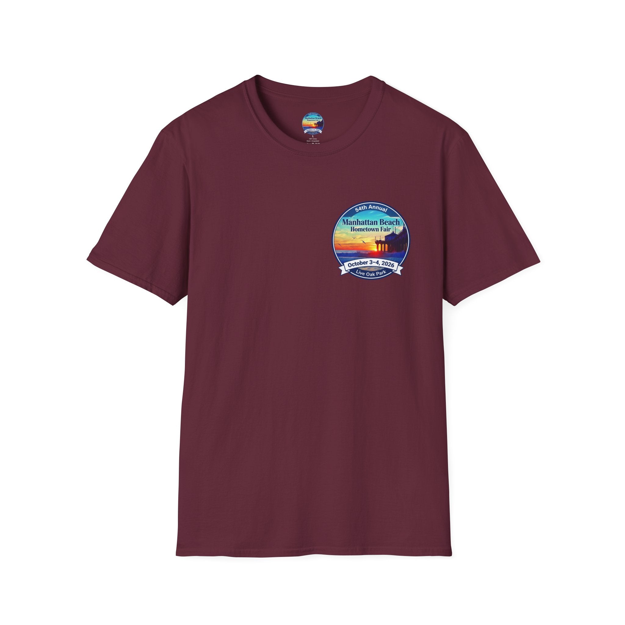 Manhattan Beach Hometown Fair T-Shirt — 54th Annual Sunset Surf Logo (Oct 3-4, 2026)