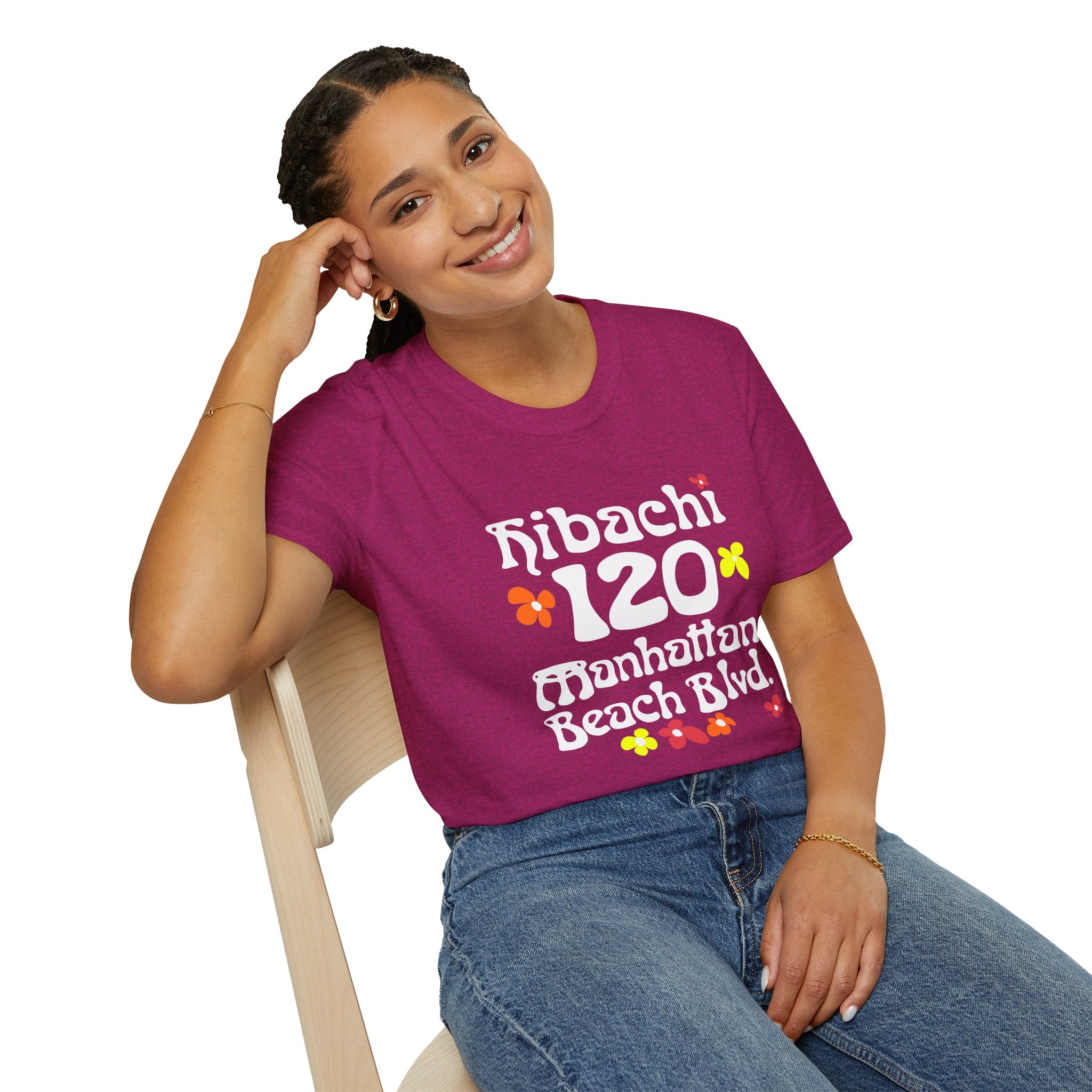 Hibachi 120 Manhattan Beach Blvd Restaurant #OldSchool T-Shirt — Retro Floral Surf Tee "Gone But Not Forgotten"