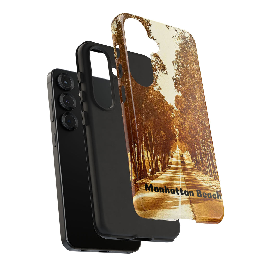 Phone Cases Manhattan Beach Rosecrans Ave Early 60's Tough Cases 90266 California, iPhone Samsung Google Pixel Protective Cover, Vintage