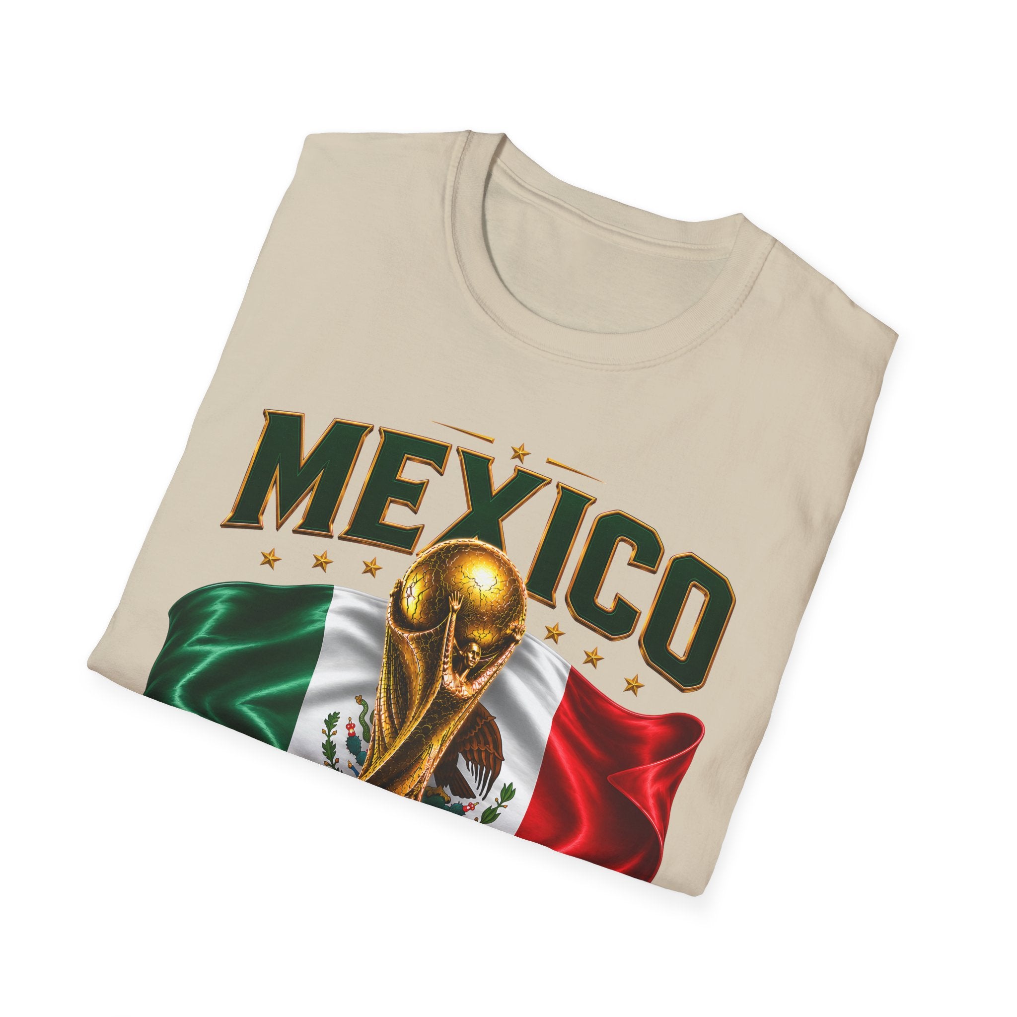 Mexico 2026 World Cup T-Shirt — Flag & Trophy Soccer Fan Tee