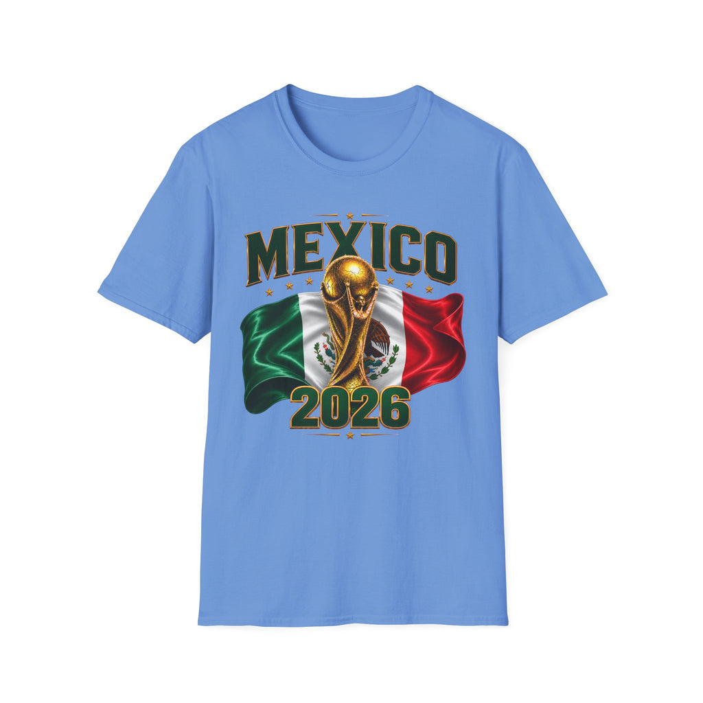 Mexico 2026 World Cup T-Shirt — Flag & Trophy Soccer Fan Tee