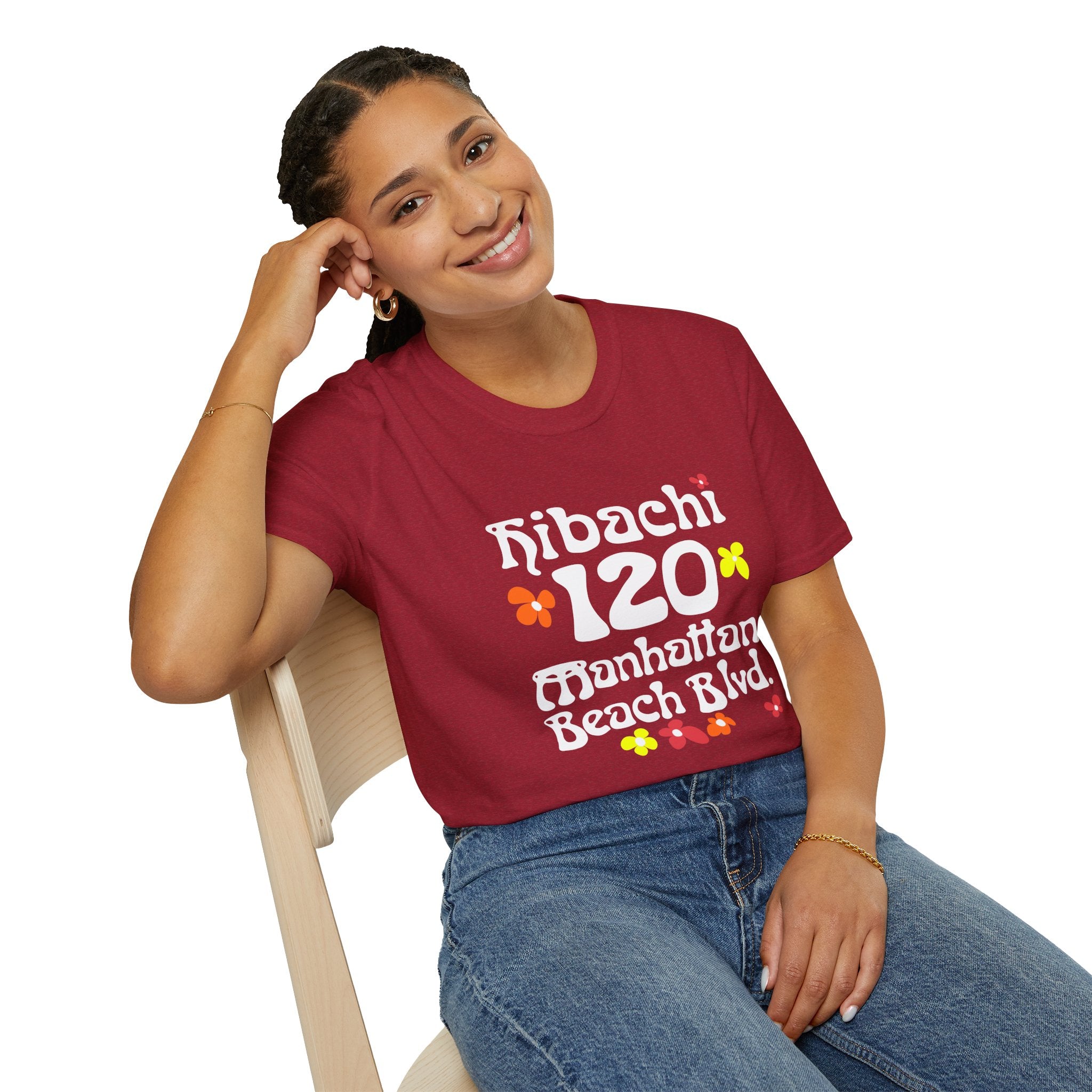 Hibachi 120 Manhattan Beach Blvd Restaurant #OldSchool T-Shirt — Retro Floral Surf Tee "Gone But Not Forgotten"