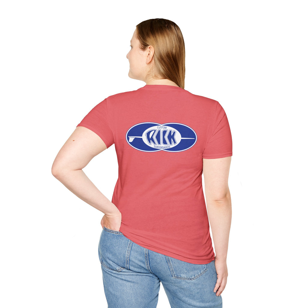 Rick Surfboards Unisex Softstyle T-Shirt Old School Hermosa Beach