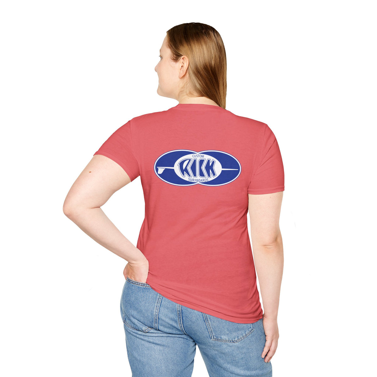 Rick Surfboards Unisex Softstyle T-Shirt Old School Hermosa Beach