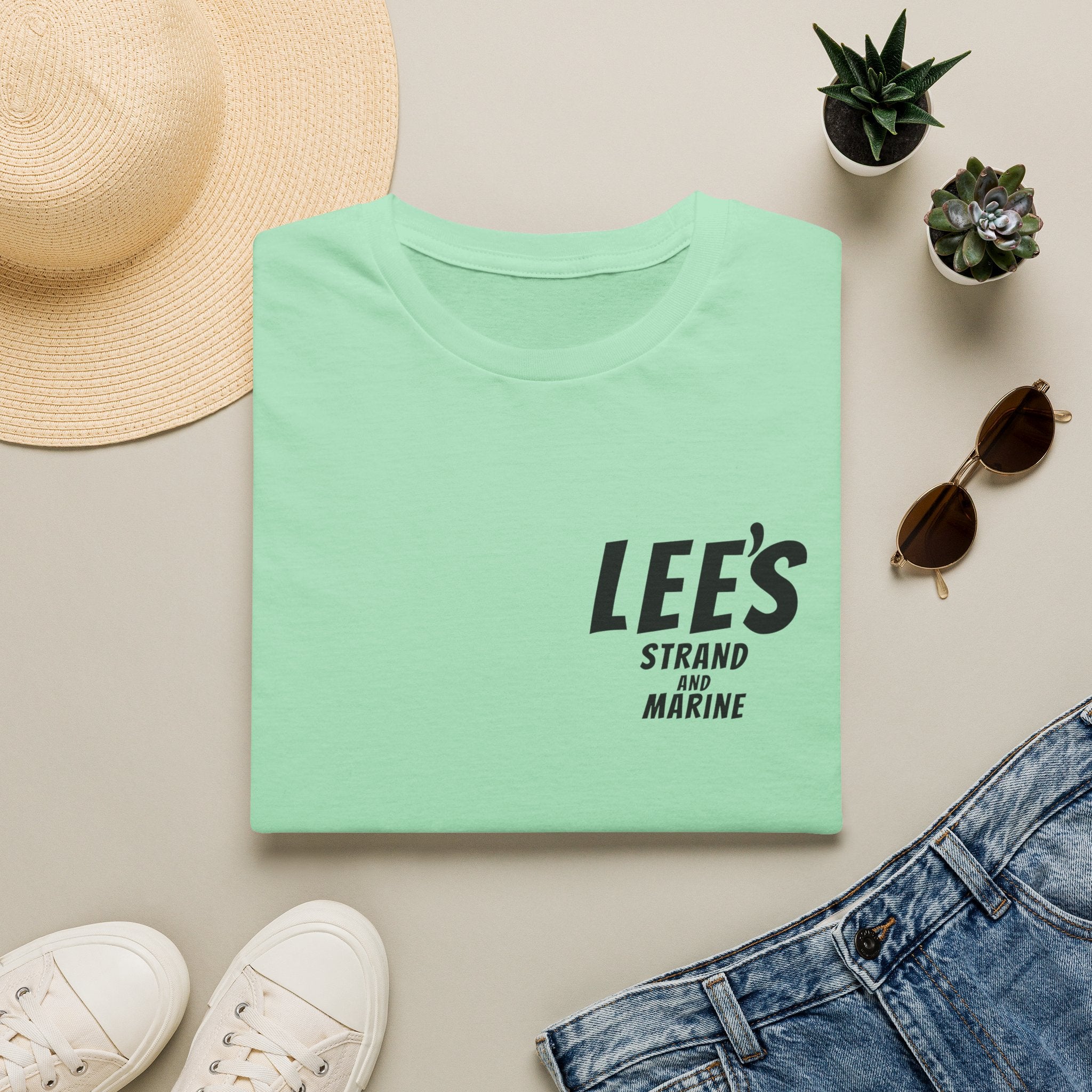 Greasy Lee's Manhattan Beach Old School T-Shirt | Marine and Strand Manhattan Beach Vintage Surf Design