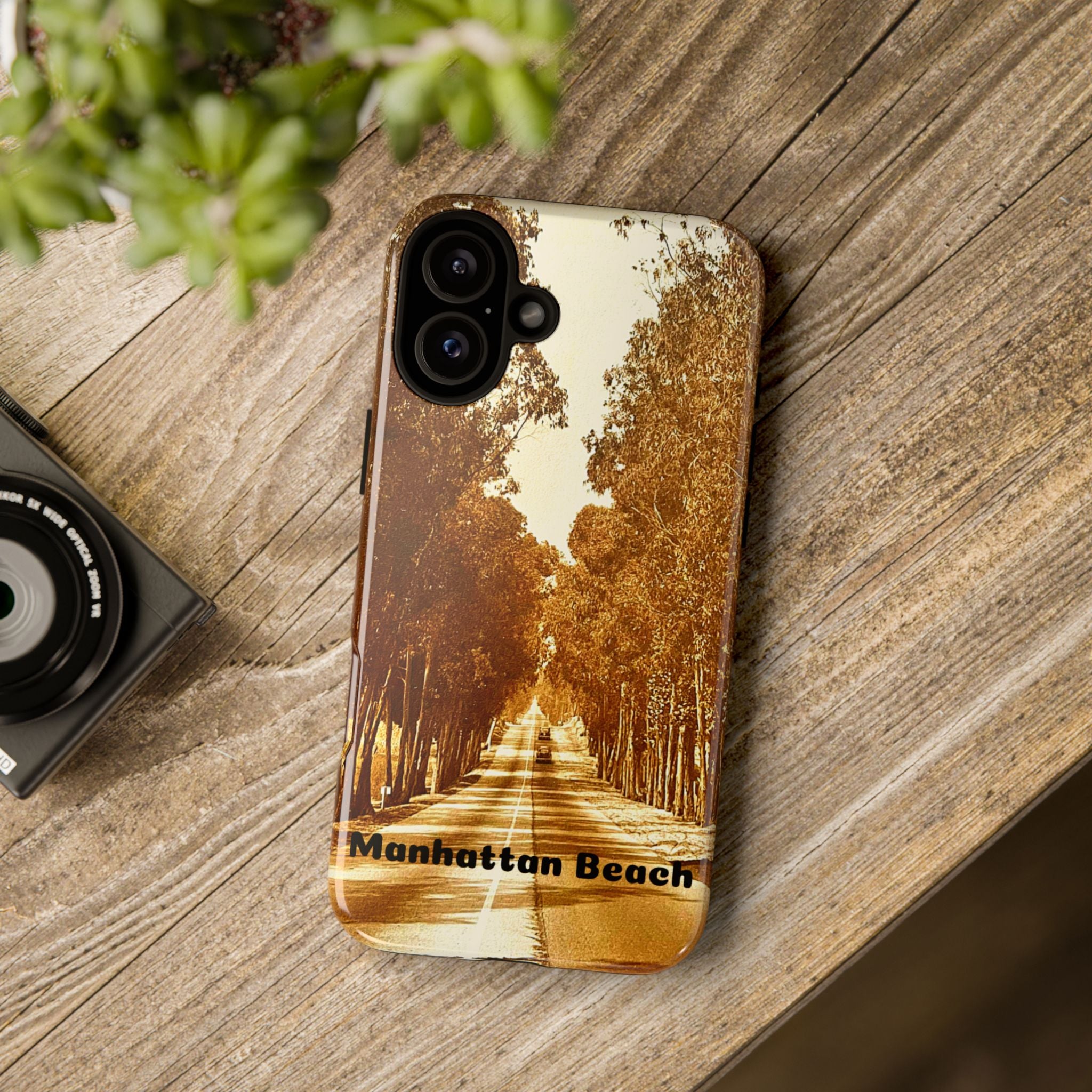 Phone Cases Manhattan Beach Rosecrans Ave Early 60's Tough Cases 90266 California, iPhone Samsung Google Pixel Protective Cover, Vintage