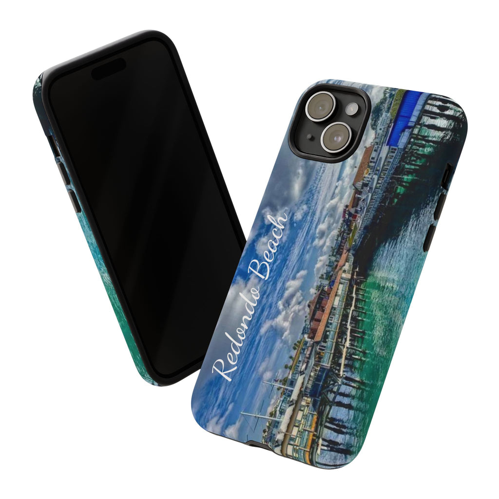 Phone Cases, Redondo Beach California King Harbor Design, Protective Covers, iPhone Accessories, Samsung Accessories, Gift for Travelers