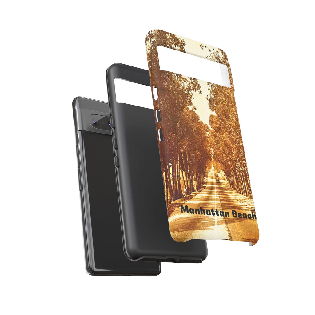 Phone Cases Manhattan Beach Rosecrans Ave Early 60's Tough Cases 90266 California, iPhone Samsung Google Pixel Protective Cover, Vintage