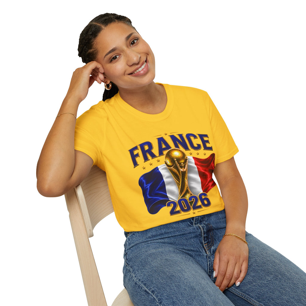 France World Cup 2026 T-Shirt — French Flag & Trophy Soccer Tee