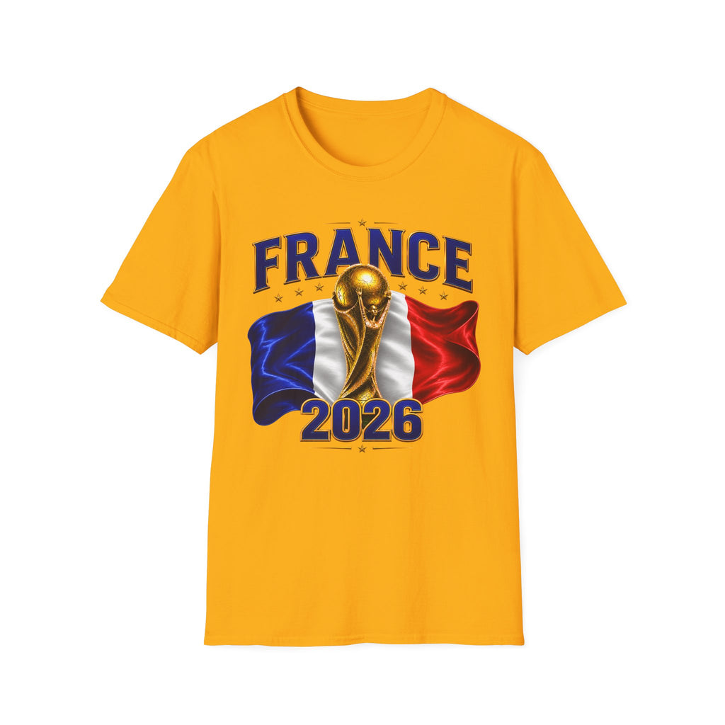 France World Cup 2026 T-Shirt — French Flag & Trophy Soccer Tee