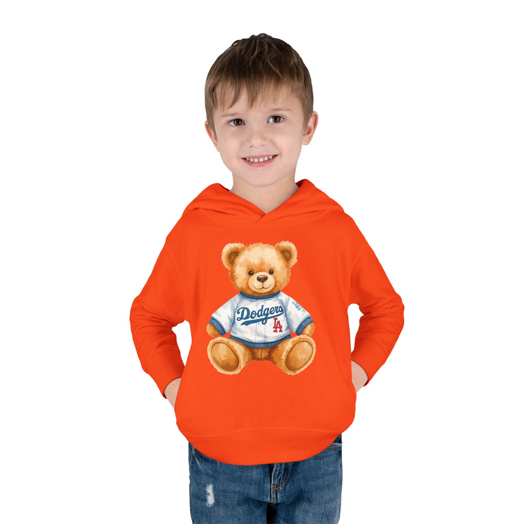 Teddy Bear in Jersey Hoodie | Toddler Pullover Fleece