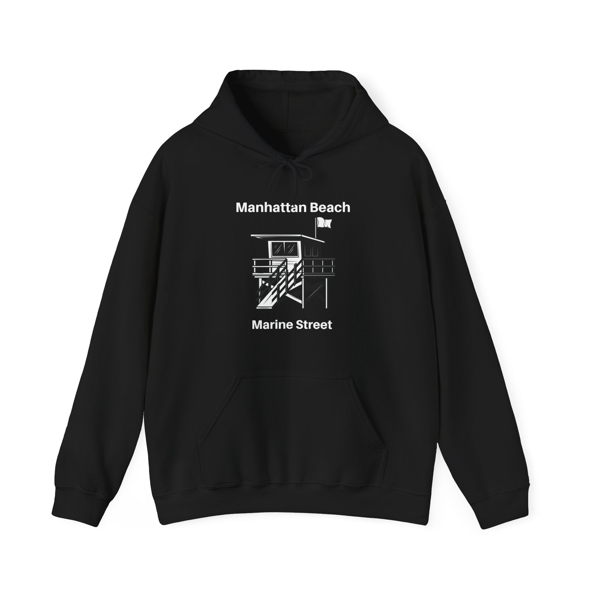 Manhattan Beach California Marine Street Unisex Heavy Blend™ Hooded Sweatshirt