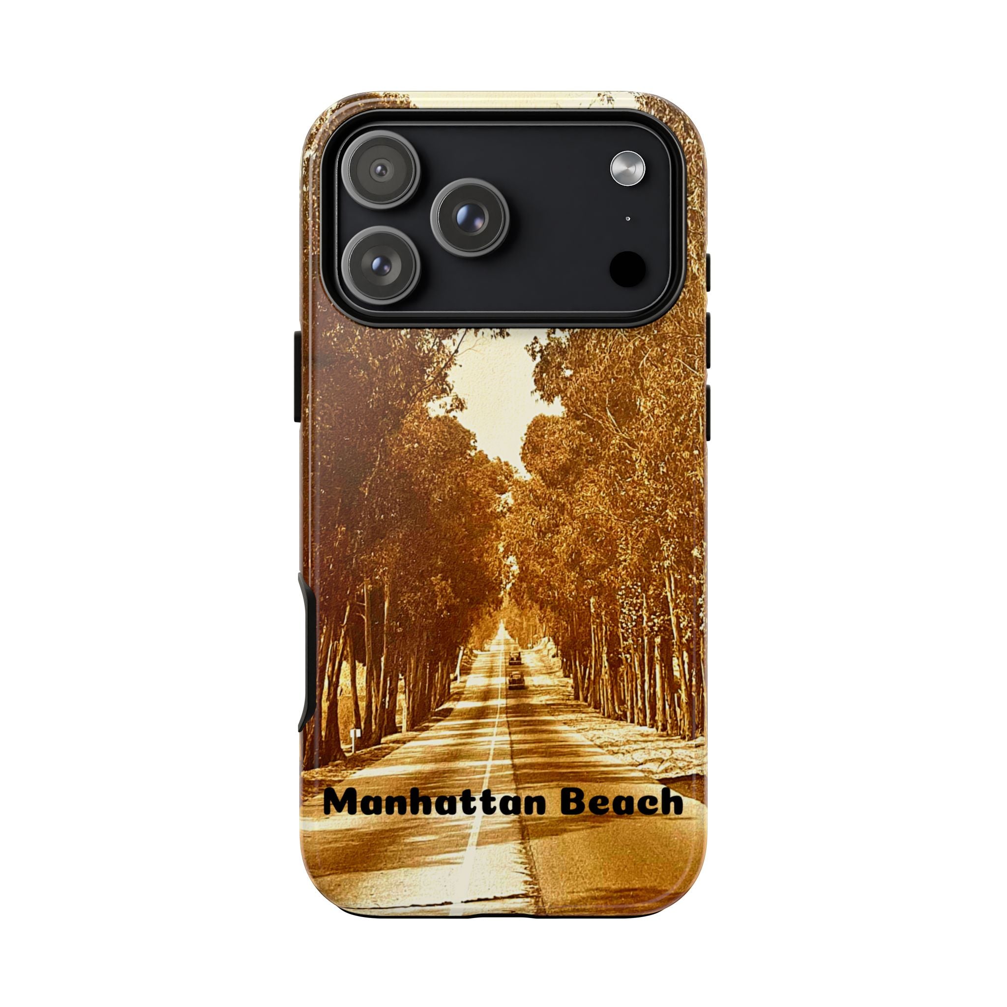 Phone Cases Manhattan Beach Rosecrans Ave Early 60's Tough Cases 90266 California, iPhone Samsung Google Pixel Protective Cover, Vintage
