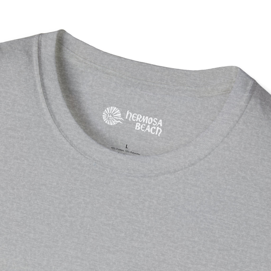 Hermosa Beach Sunburst Wave T-Shirt (printed front back neck) | Hb Minimal Logo Tee