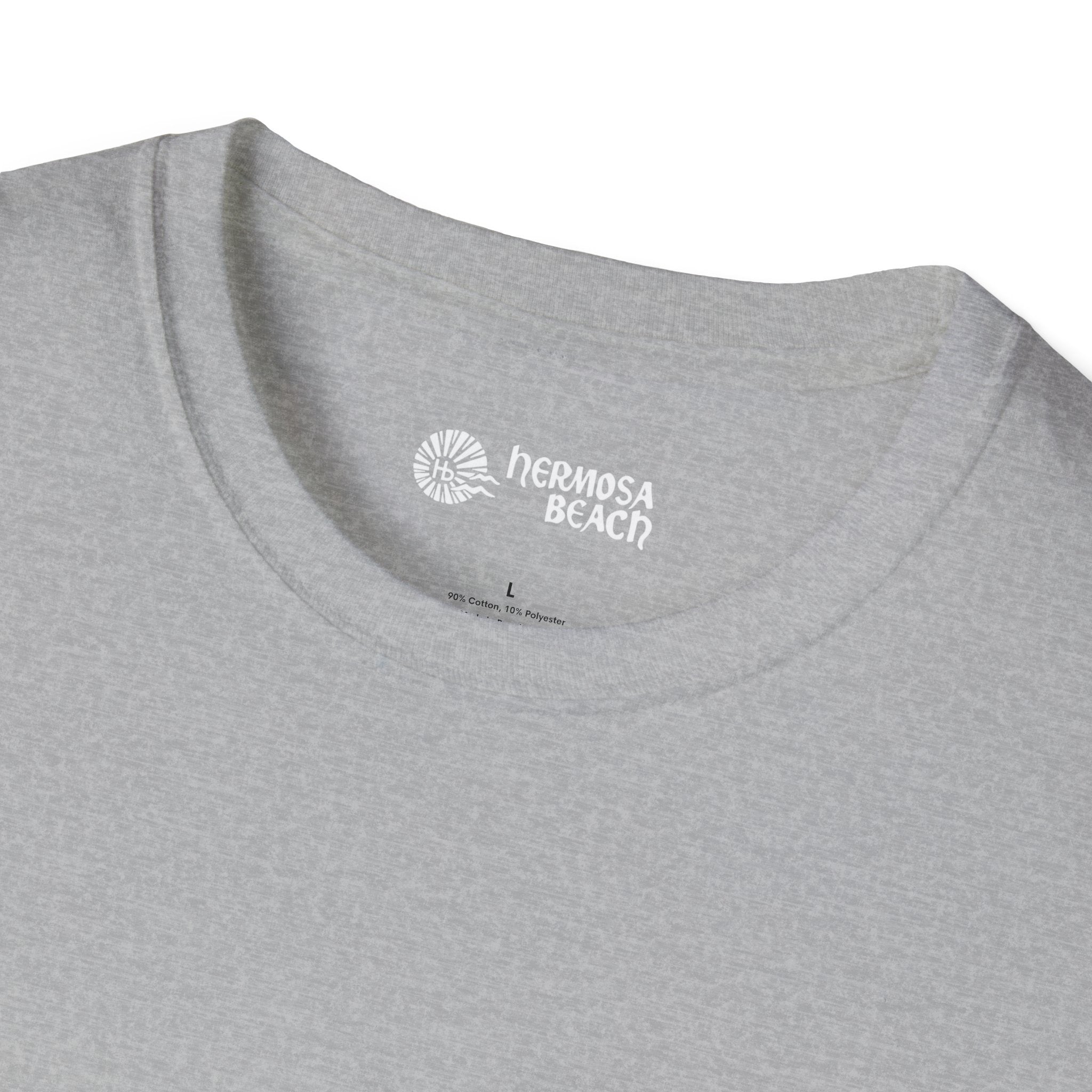 Hermosa Beach Sunburst Wave T-Shirt (printed front back neck) | Hb Minimal Logo Tee