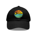 Hermosa Beach Sunset Wave Patch Hat | Mom and Dad Hat with Round Leather Patch #HermosaBeach