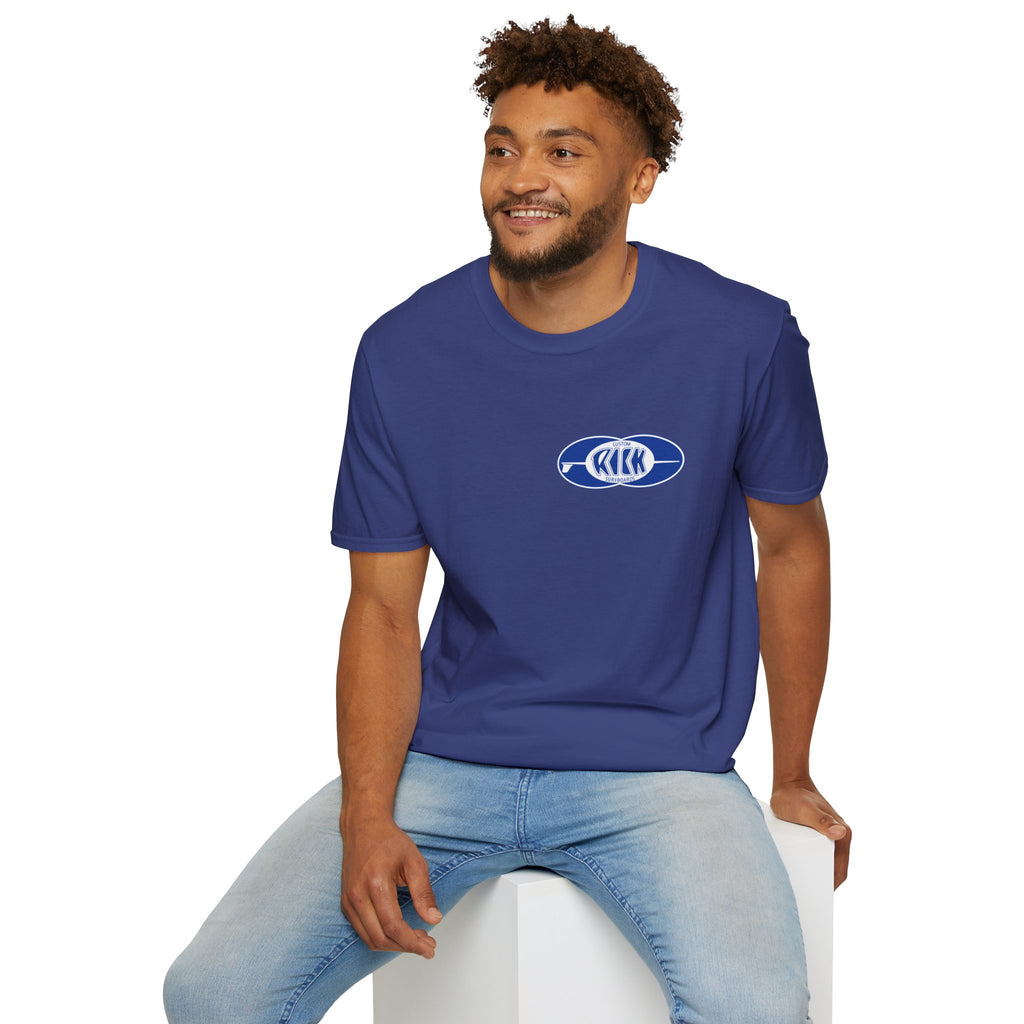 Rick Surfboards Unisex Softstyle T-Shirt Old School Hermosa Beach