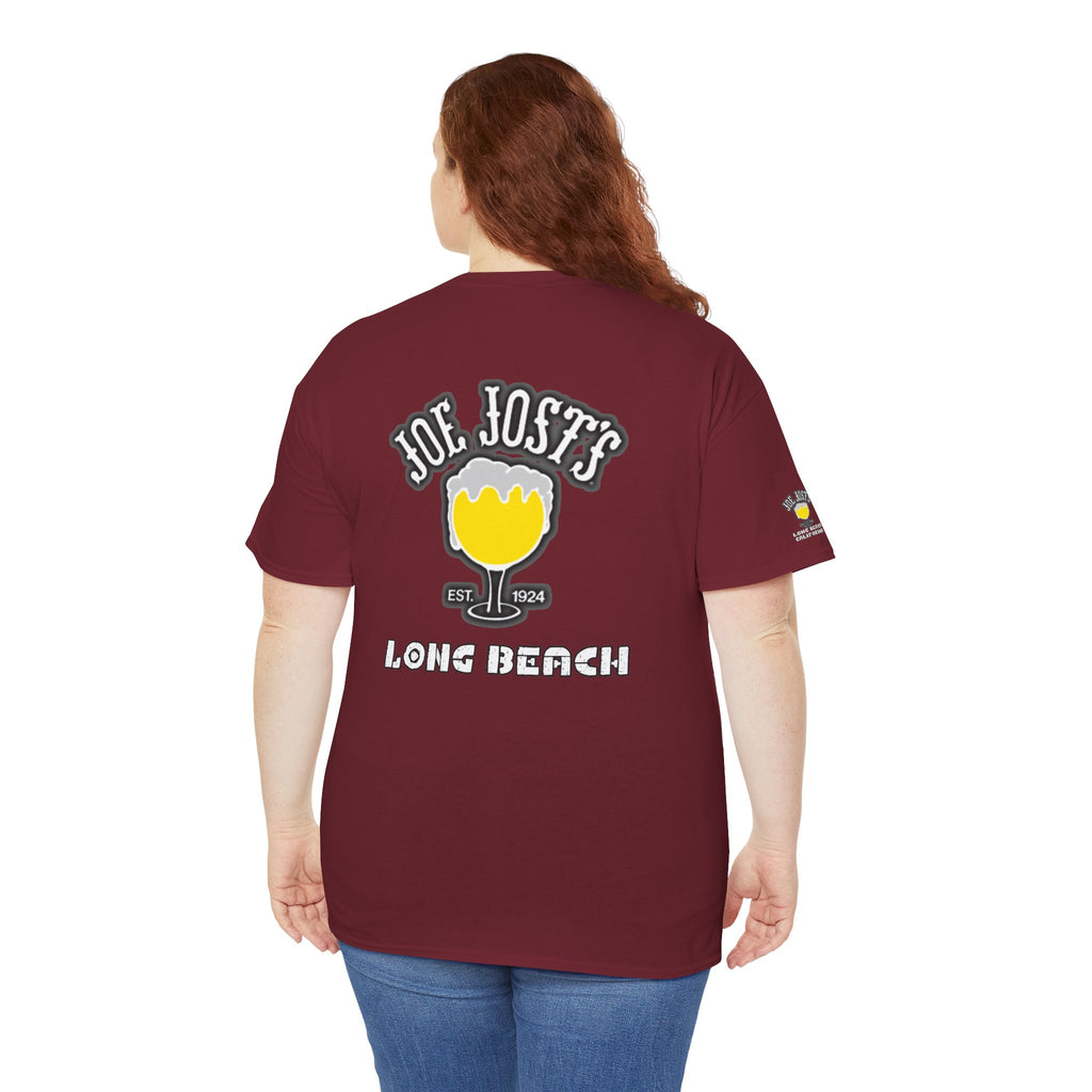 Joe Josts Long Beach California Men's and Woman's Heavy Cotton Tee - Printed 4 Areas