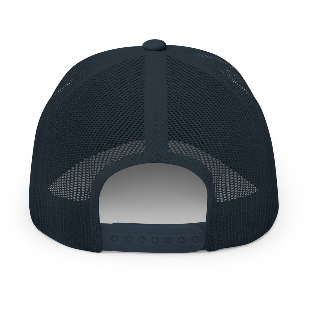 Embroidered Smiley Patch Trucker Hat — 'Smile, It's Awesome' Snapback