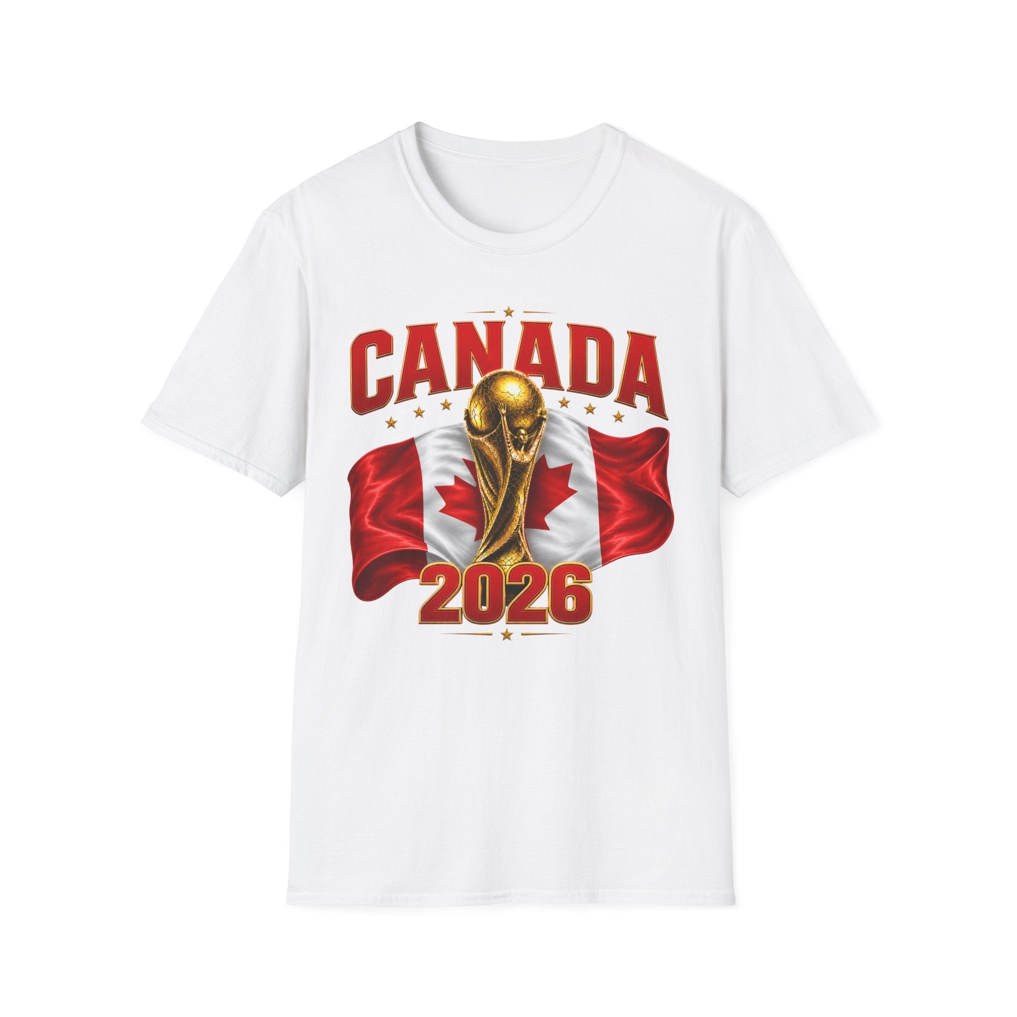 Canada 2026 World Cup T-Shirt — Canadian Soccer Fan Tee with Trophy & Flag