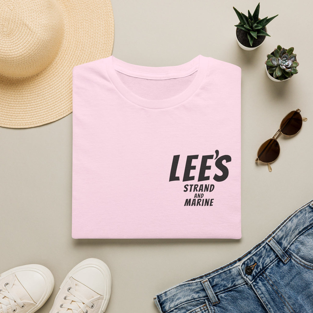 Greasy Lee's Manhattan Beach Old School T-Shirt | Marine and Strand Manhattan Beach Vintage Surf Design