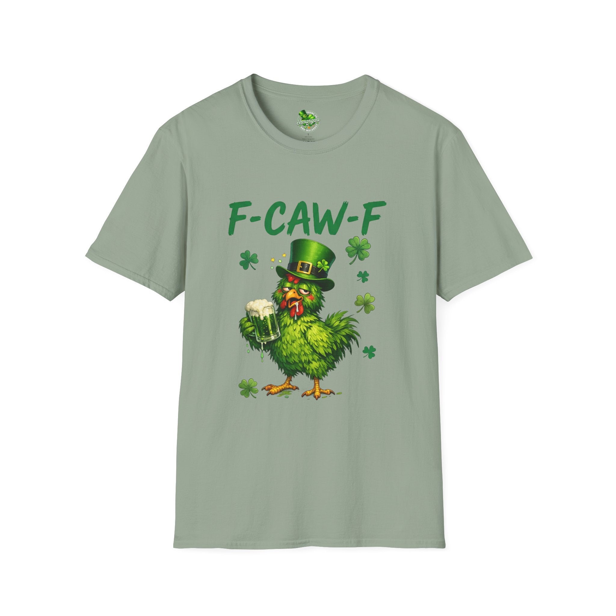F-CAW-F Leprechaun Chicken T-Shirt | St. Patrick's Day Shamrock Tee