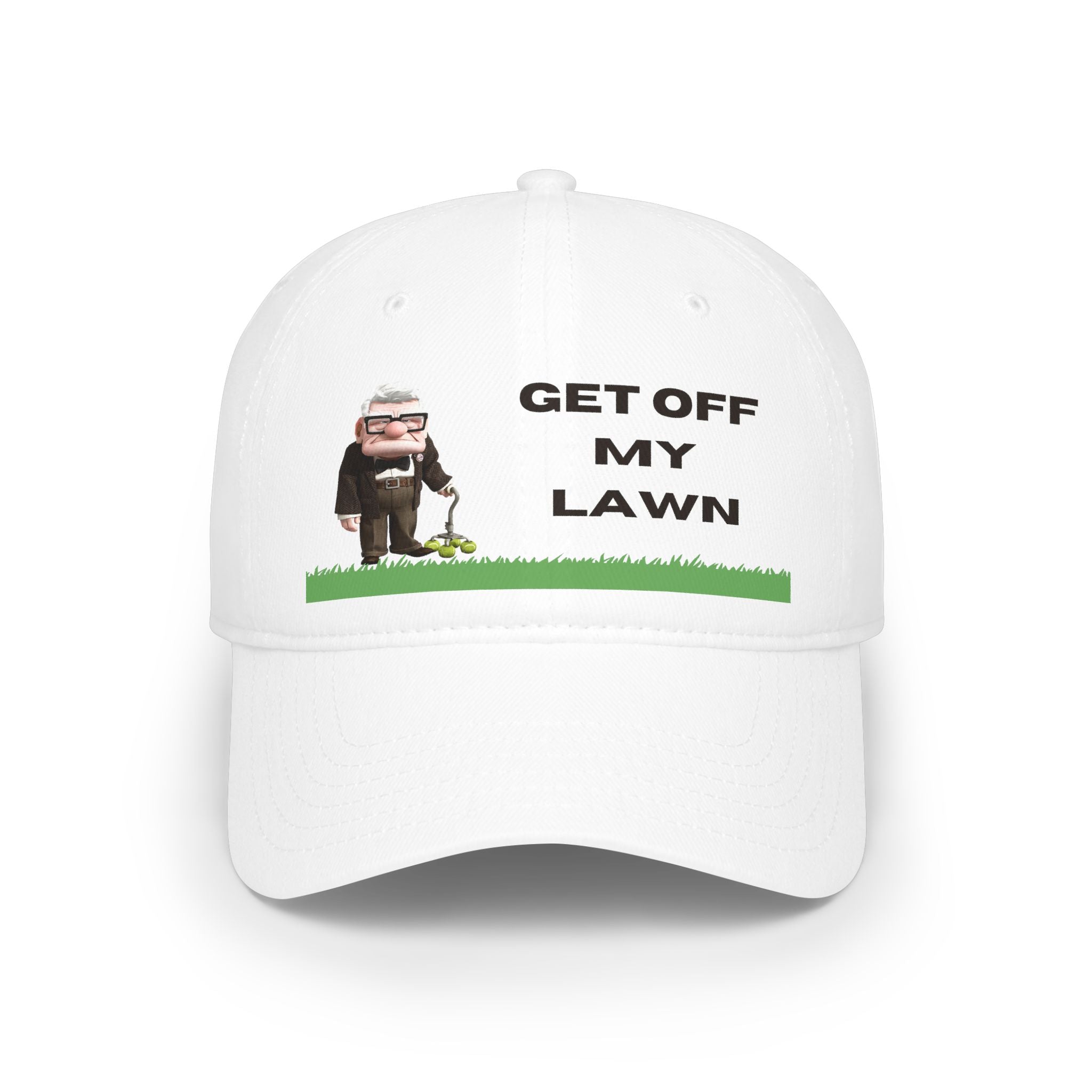 GET OFF My Lawn - One Of a Kind DTG Print -  Low Profile Baseball Cap