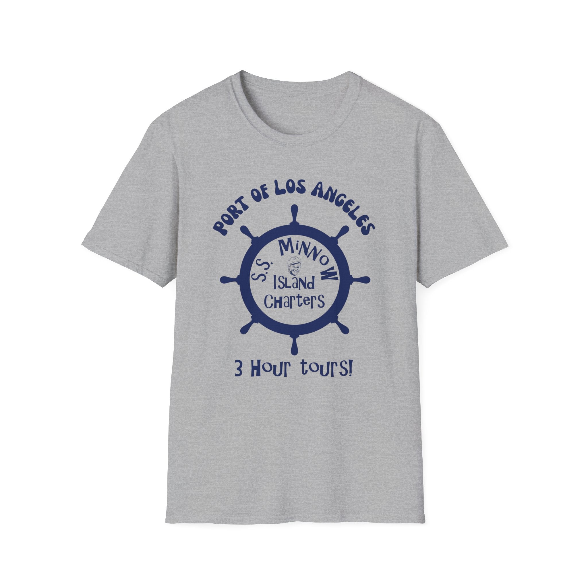 Port of Los Angeles Ship Wheel T-Shirt | SS Minnow Island Charters, 3 Hour Tours