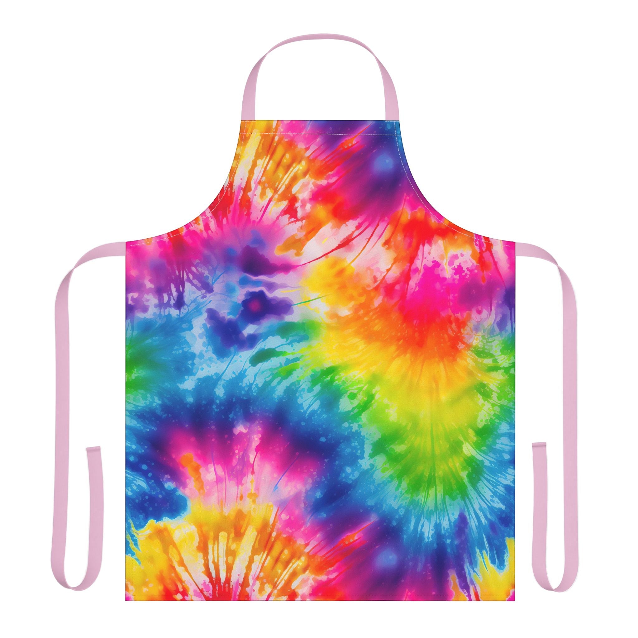 Tie-Dye Colorful Kitchen Apron – Bright Rainbow Cooking & BBQ Apron