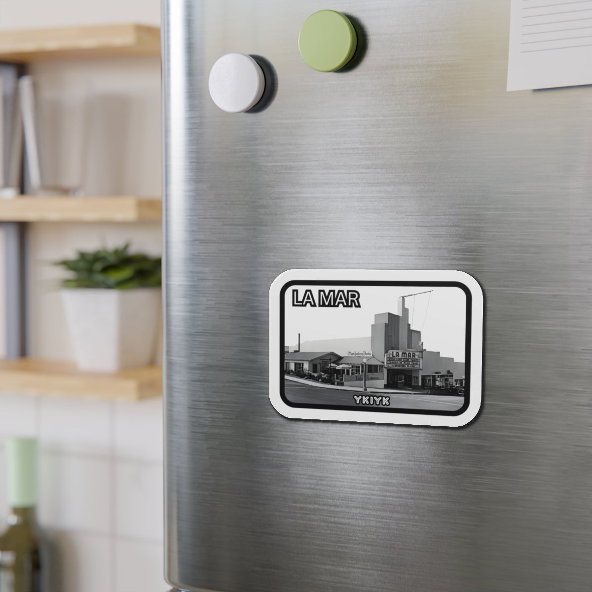 La Mar Theater retro photo Magnet | Die-Cut Refrigerator Magnet