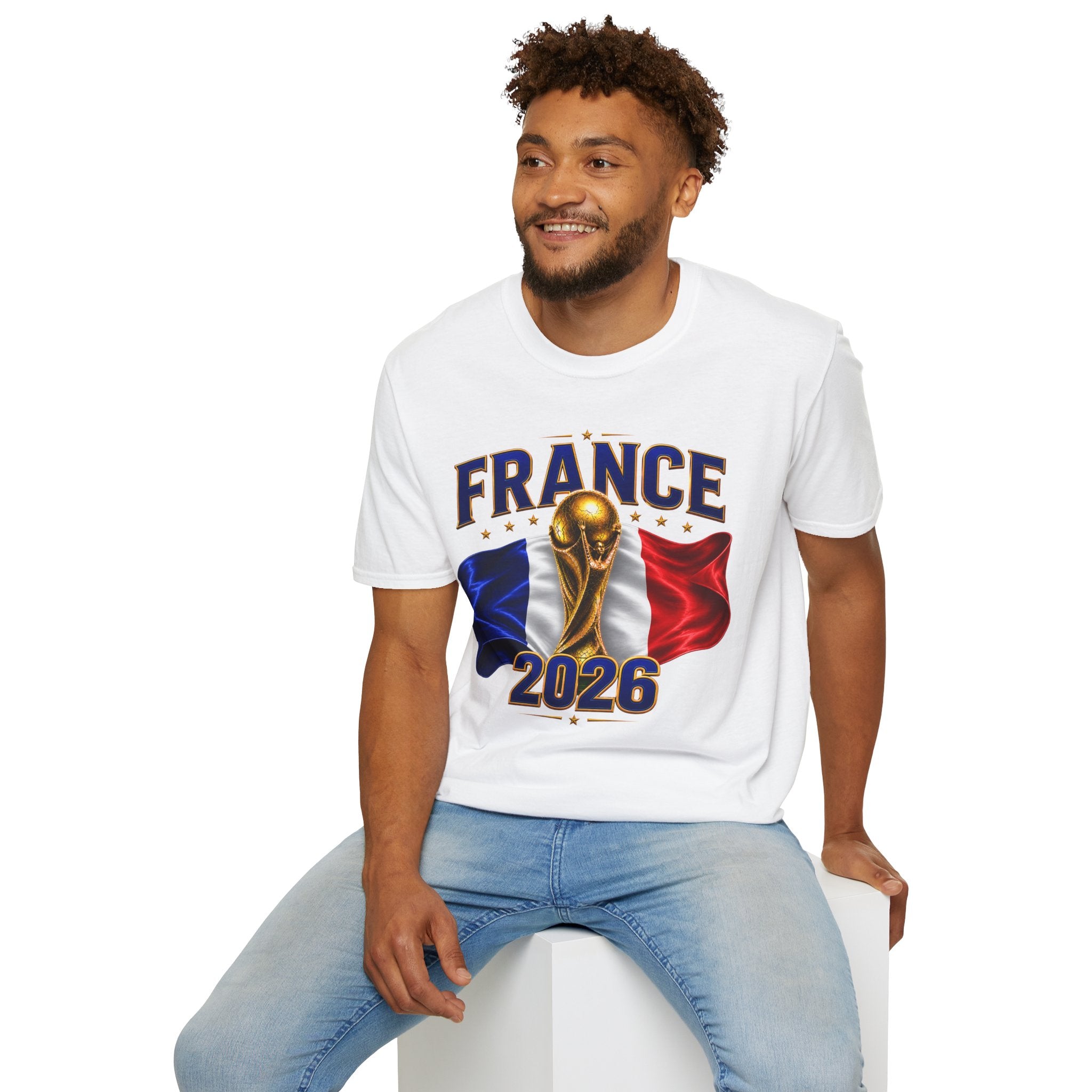France World Cup 2026 T-Shirt — French Flag & Trophy Soccer Tee