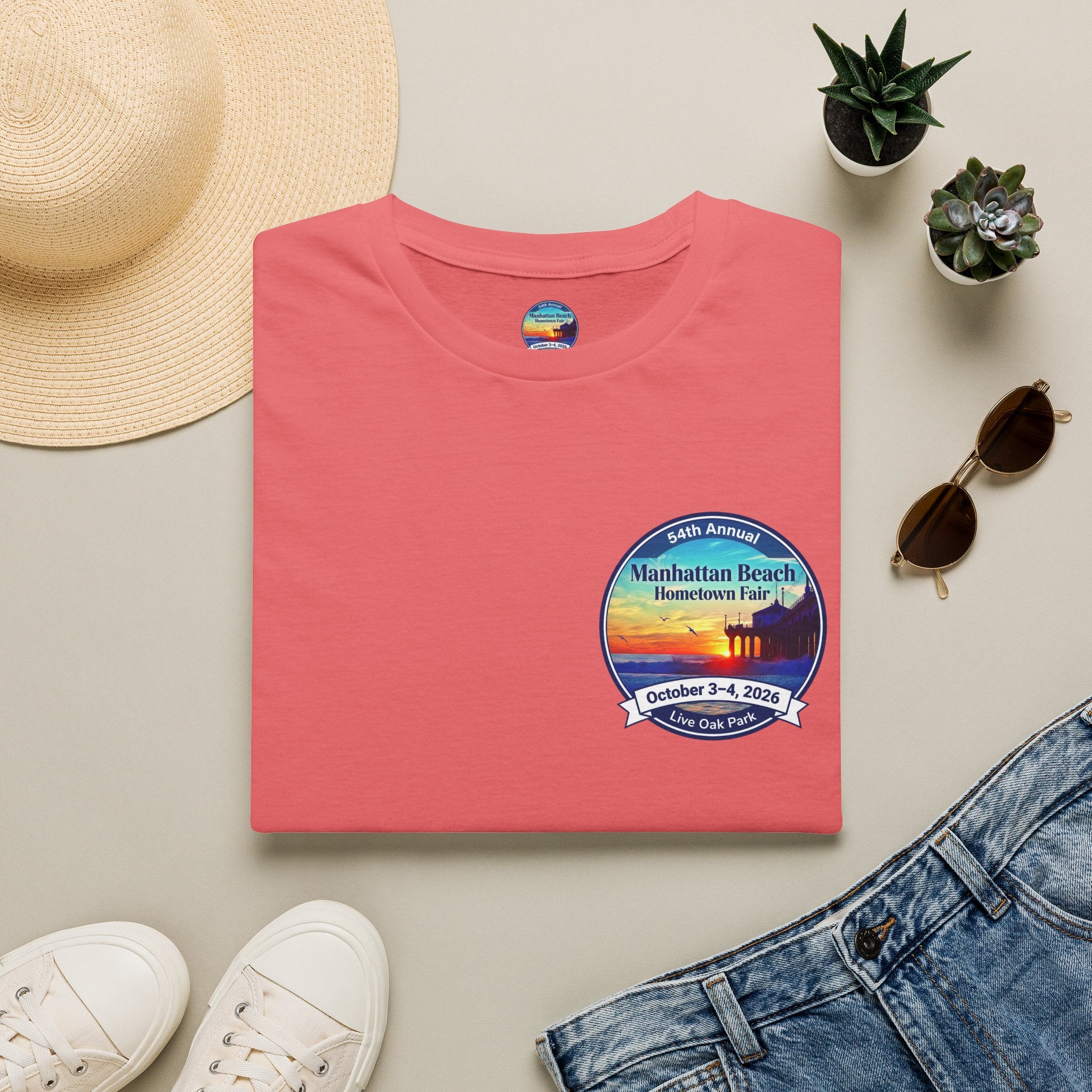 Manhattan Beach Hometown Fair T-Shirt — 54th Annual Sunset Surf Logo (Oct 3-4, 2026)