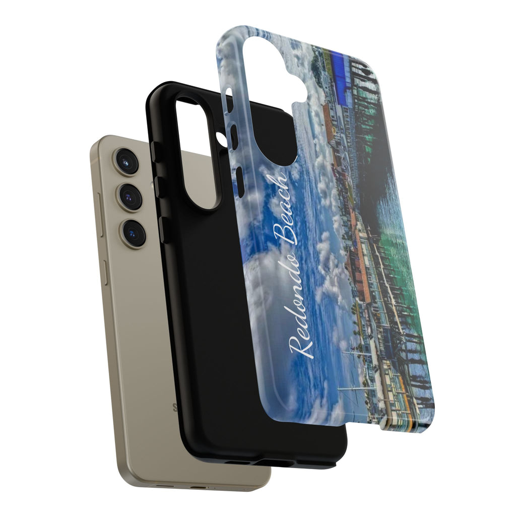 Phone Cases, Redondo Beach California King Harbor Design, Protective Covers, iPhone Accessories, Samsung Accessories, Gift for Travelers
