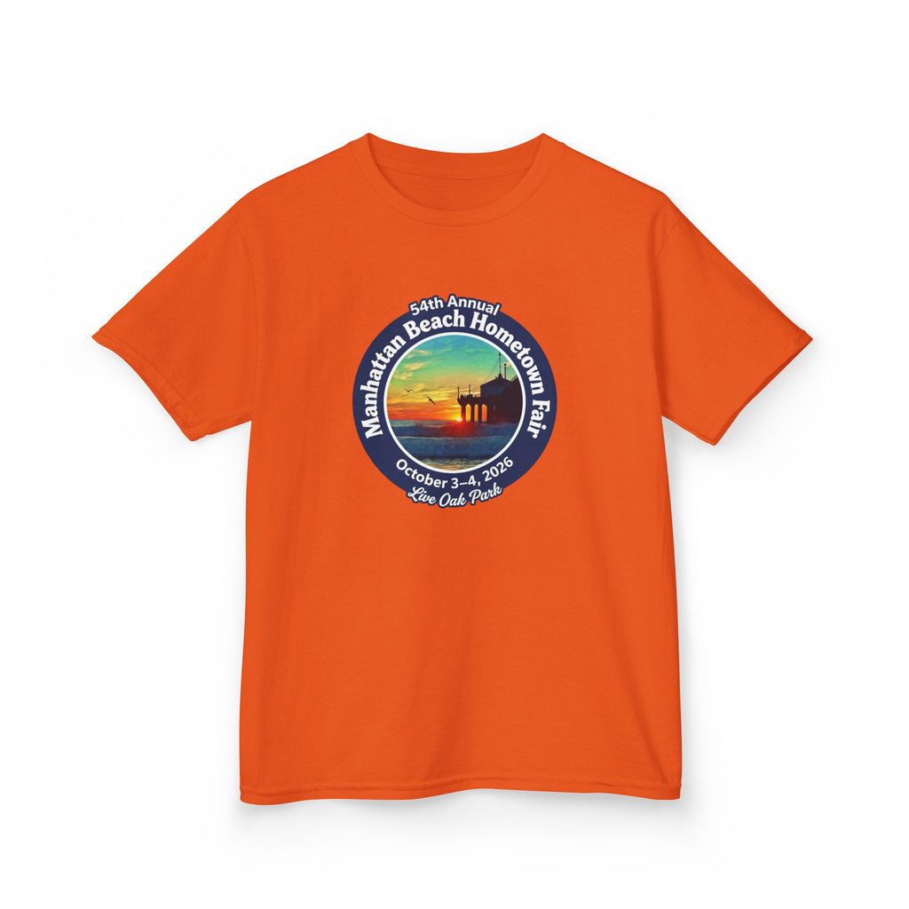 Kids Tee — Manhattan Beach Hometown Fair 2026 Sunset Logo