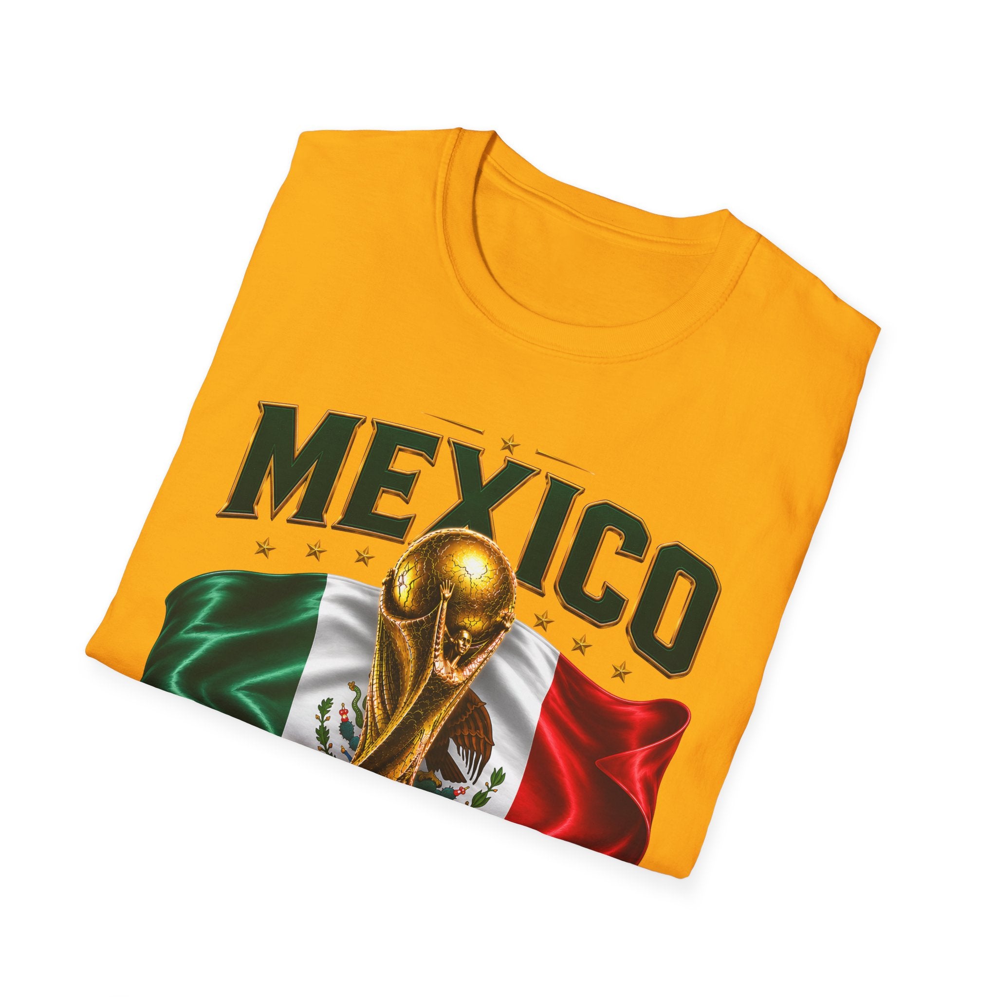 Mexico 2026 World Cup T-Shirt — Flag & Trophy Soccer Fan Tee