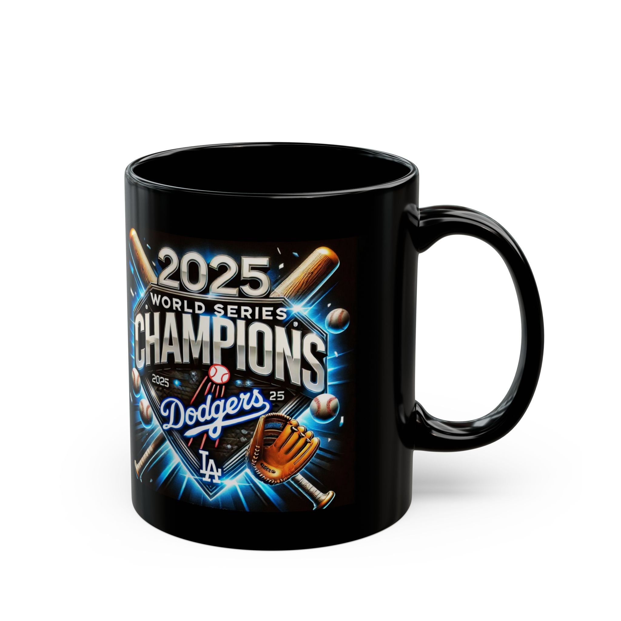 2025 Champions Doyers Mug | Black Ceramic Baseball Design