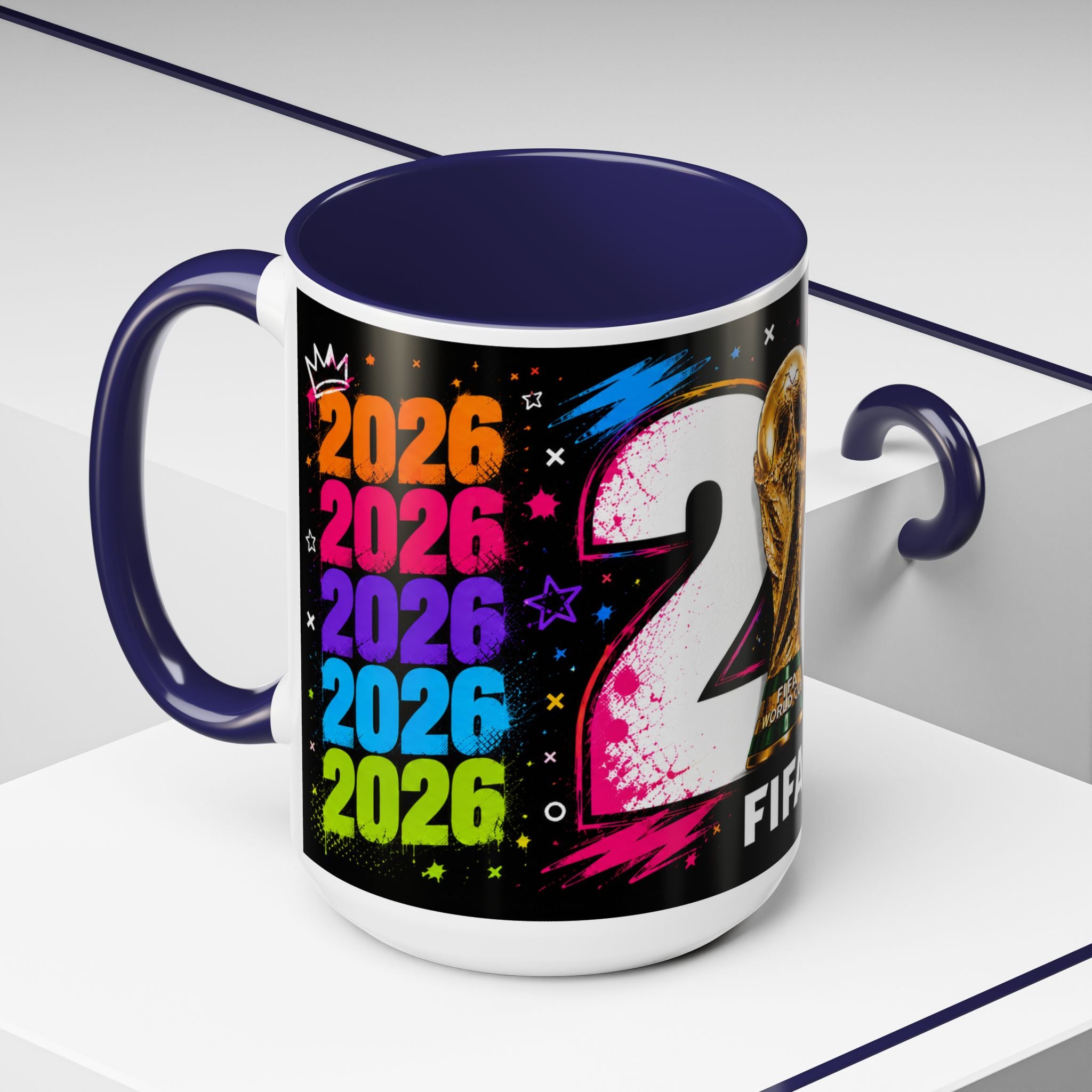 2026 FIFA World Cup Coffee Mug — Colorful Trophy Design (11/15oz)