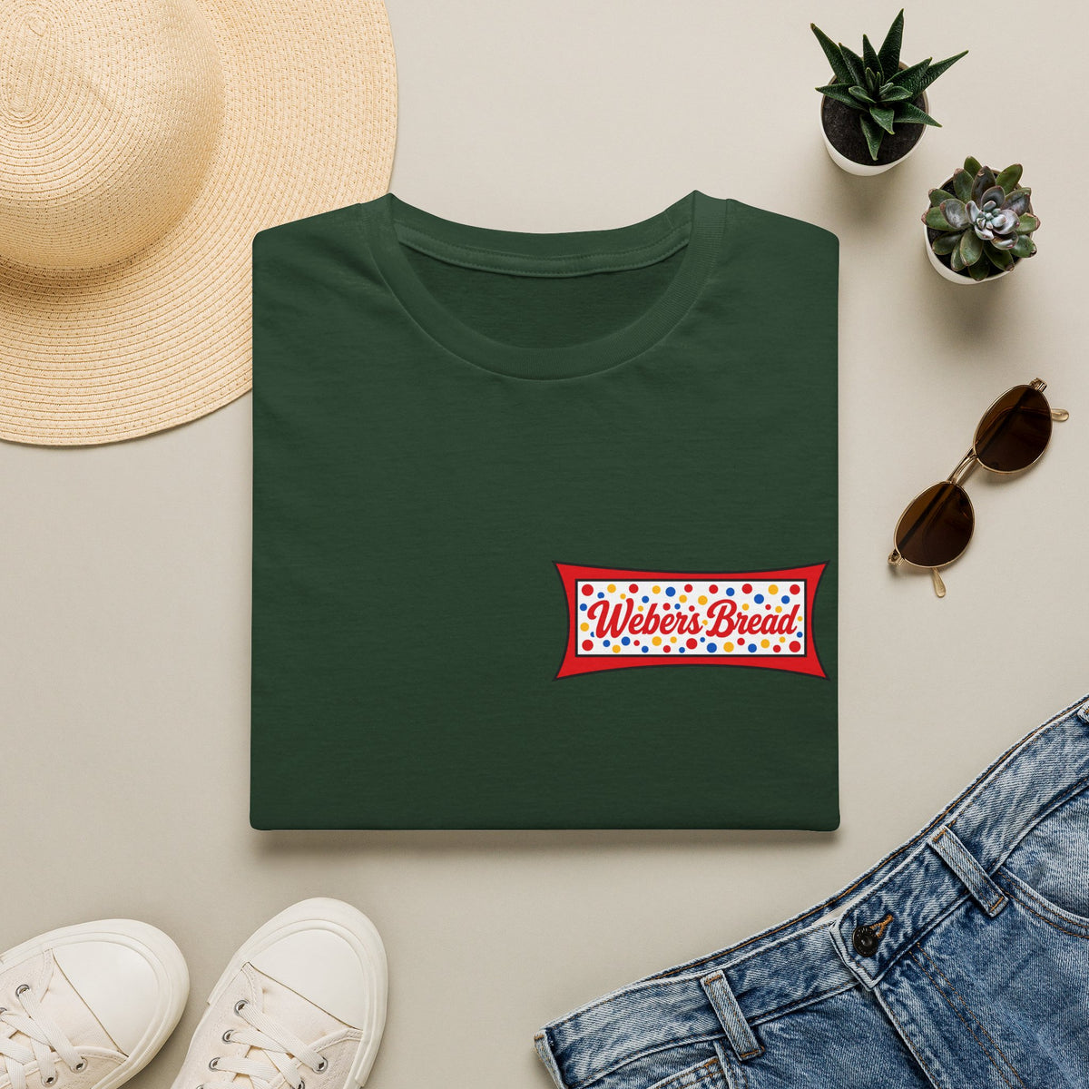Weber's Bread Retro Logo Dewey T-Shirt — Vintage Bakery Graphic Tee