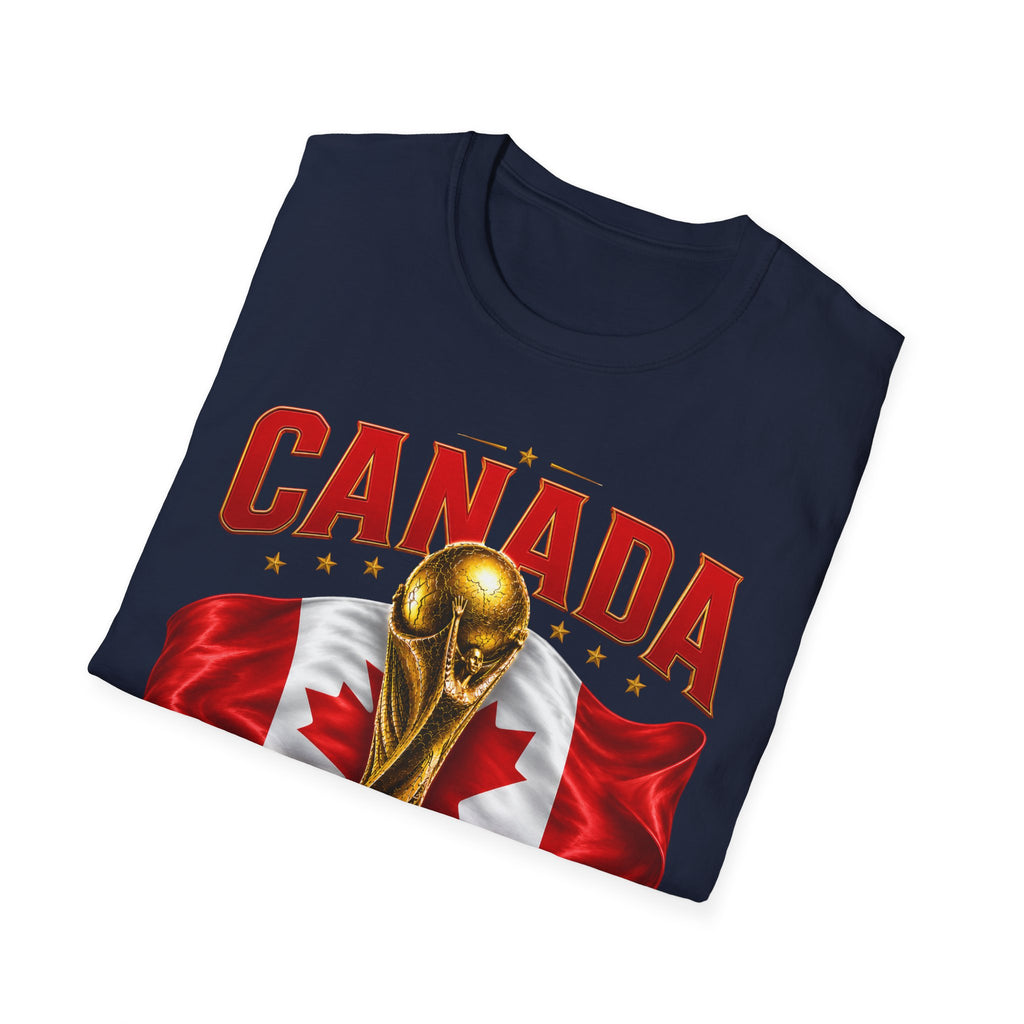 Canada 2026 World Cup T-Shirt — Canadian Soccer Fan Tee with Trophy & Flag