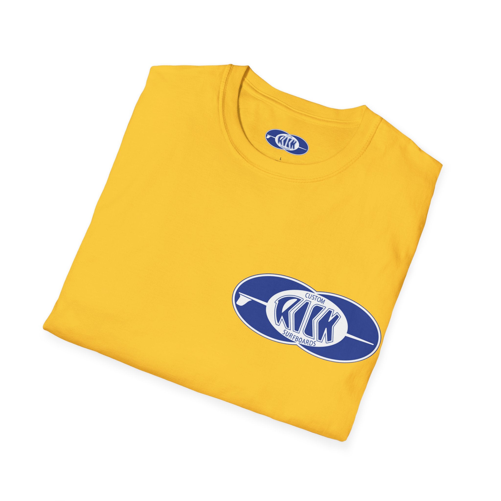 Rick Surfboards Graphic T-Shirt — Printed Front & Back (Multiple Colors)