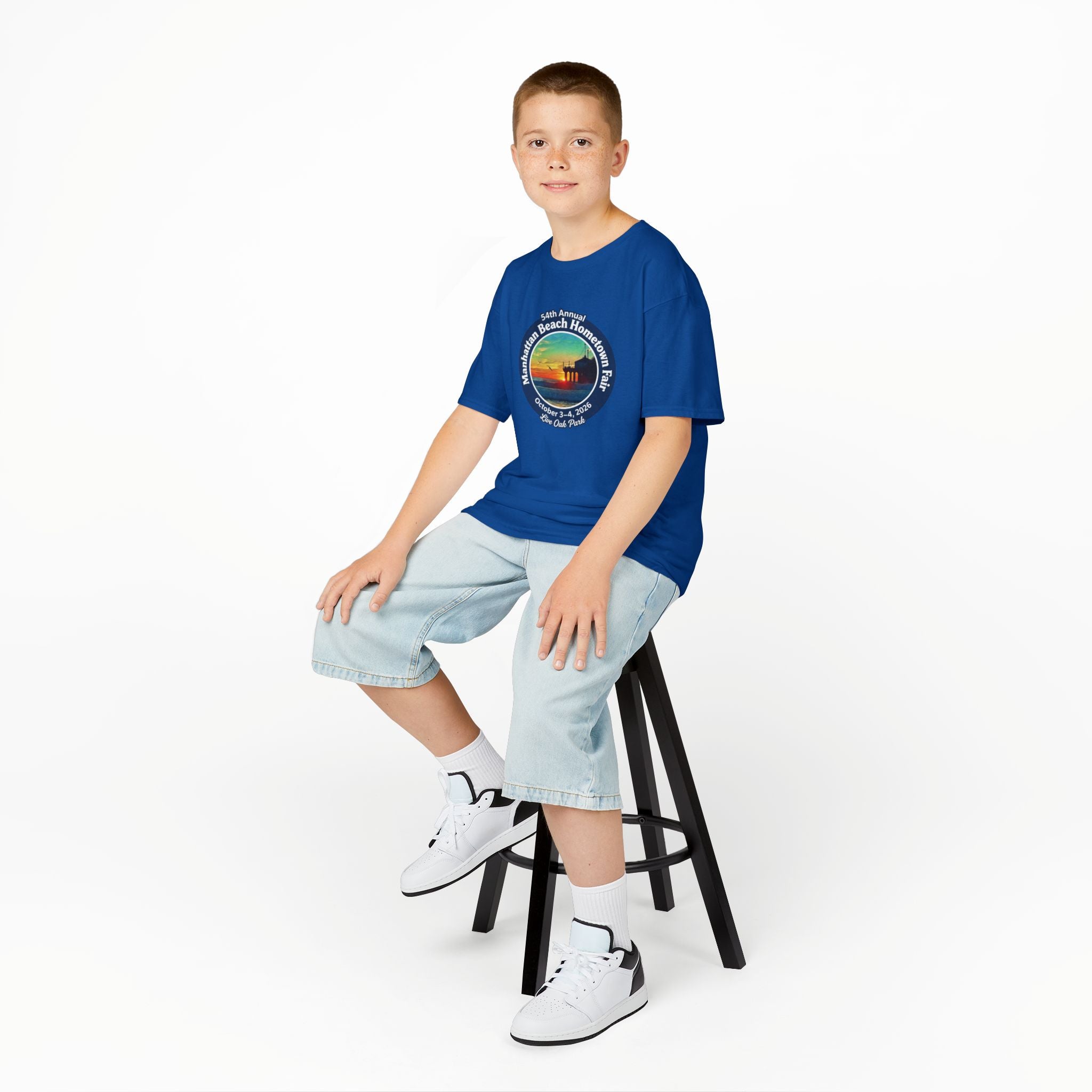 Kids Tee — Manhattan Beach Hometown Fair 2026 Sunset Logo