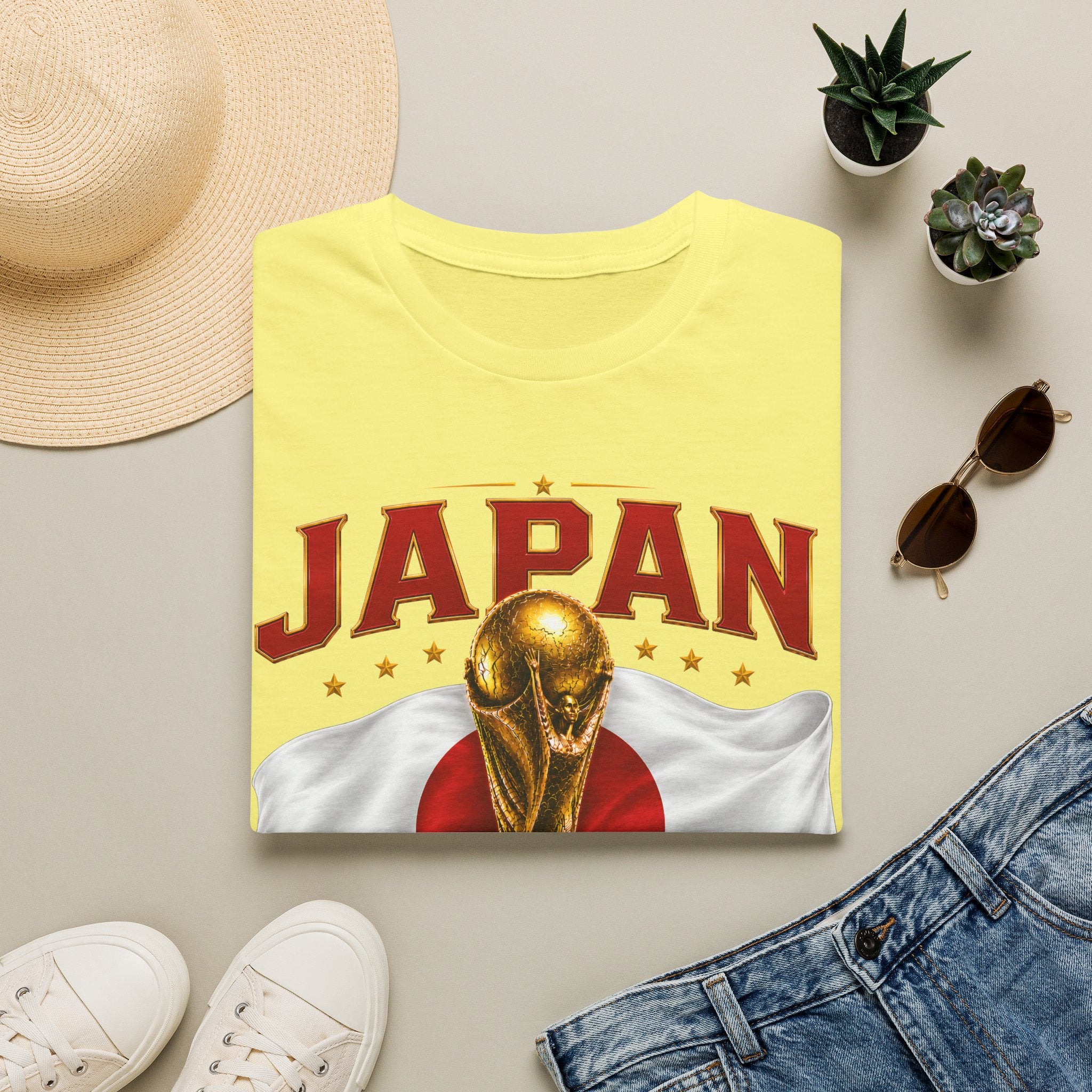 Japan 2026 World Cup T-Shirt — Golden Trophy Soccer Fan Tee